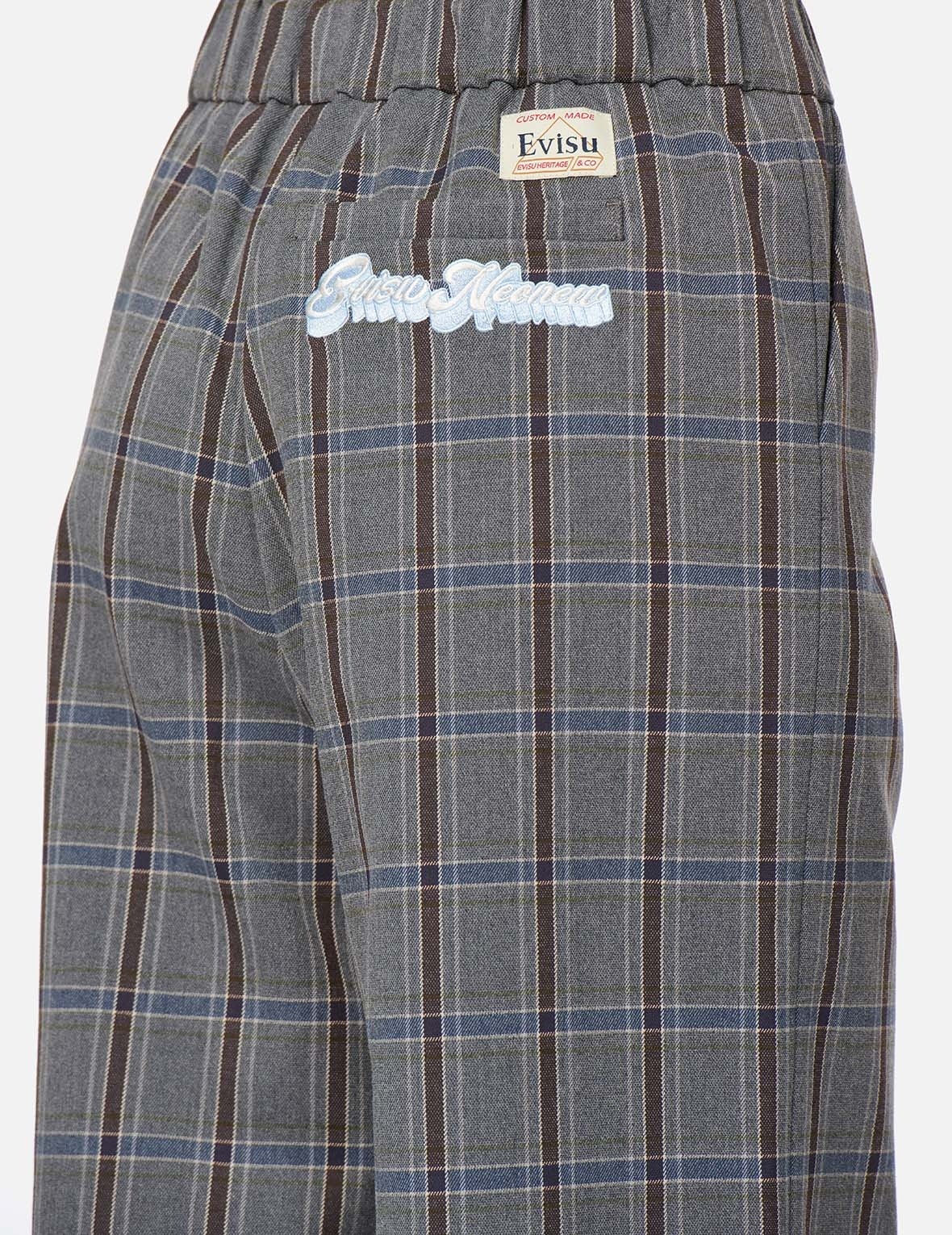 CHECKED WIDE-LEG PANTS - 7