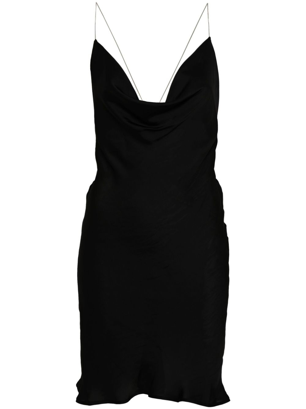 cowl-neck satin slip dress - 1