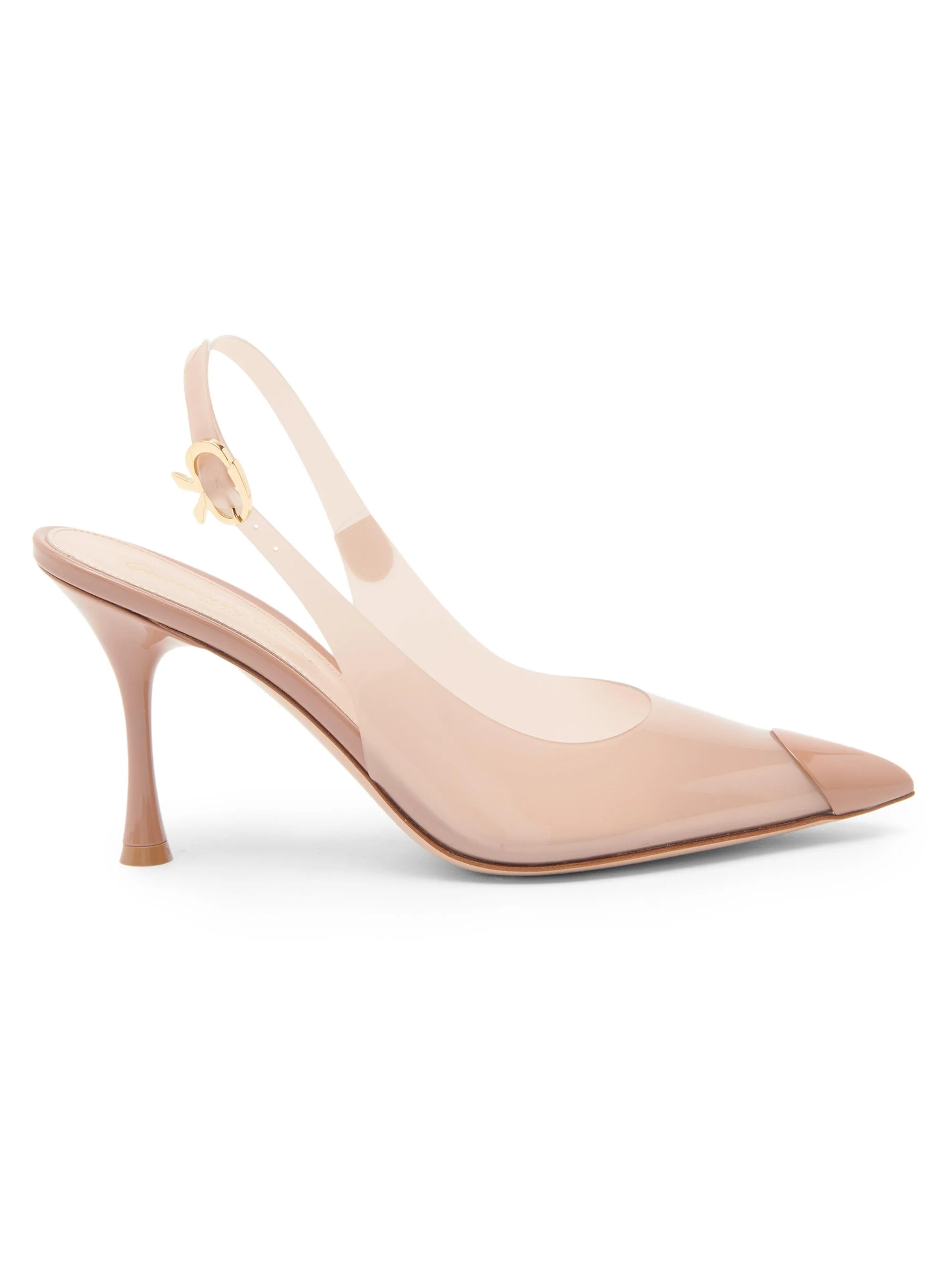 Women's 85MM Cap-Toe Slingback Pumps - Praline - 1