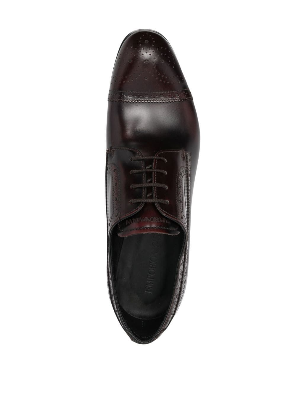 lace-up leather brogues - 4