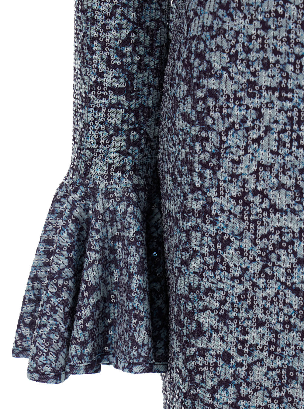 Rotate Women Mini Blue Backless Dress With All-Over Sequins Woman - 3