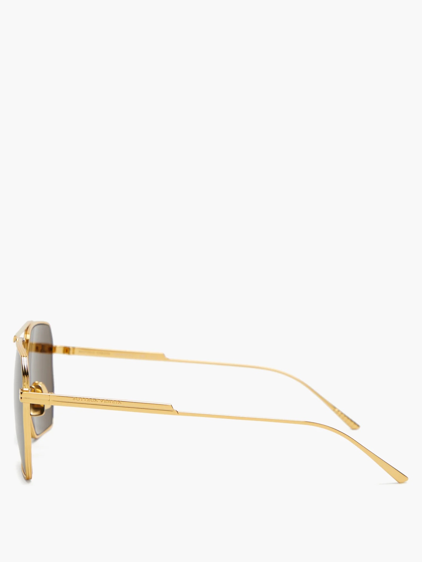 Angular aviator metal sunglasses - 3