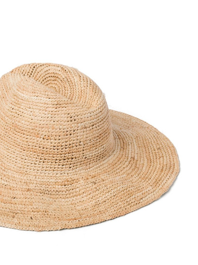 Miu Miu logo-appliquÃ© interwoven sun hat outlook