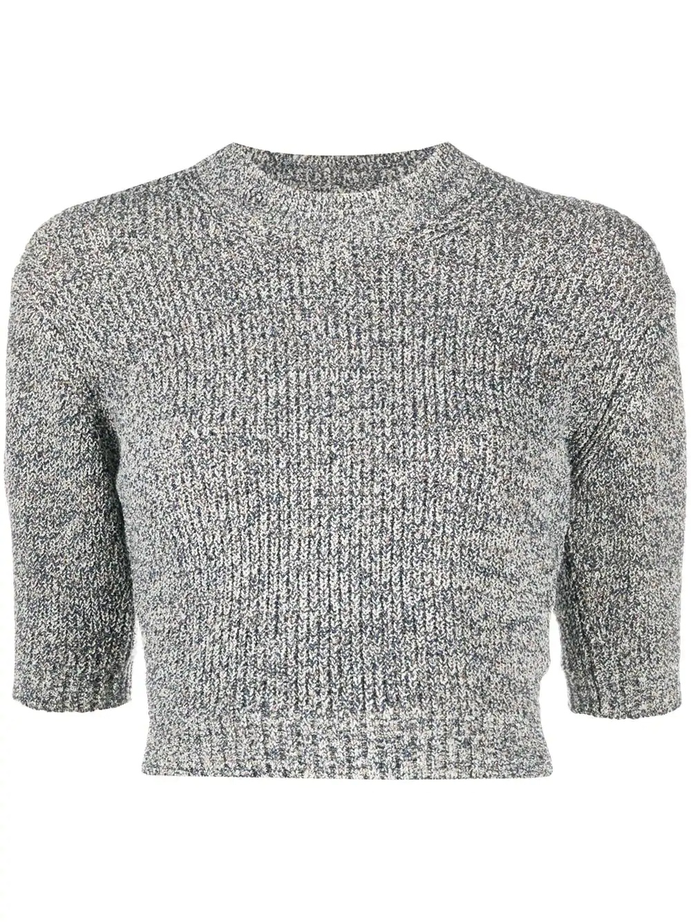 cropped knitted jumper - 1