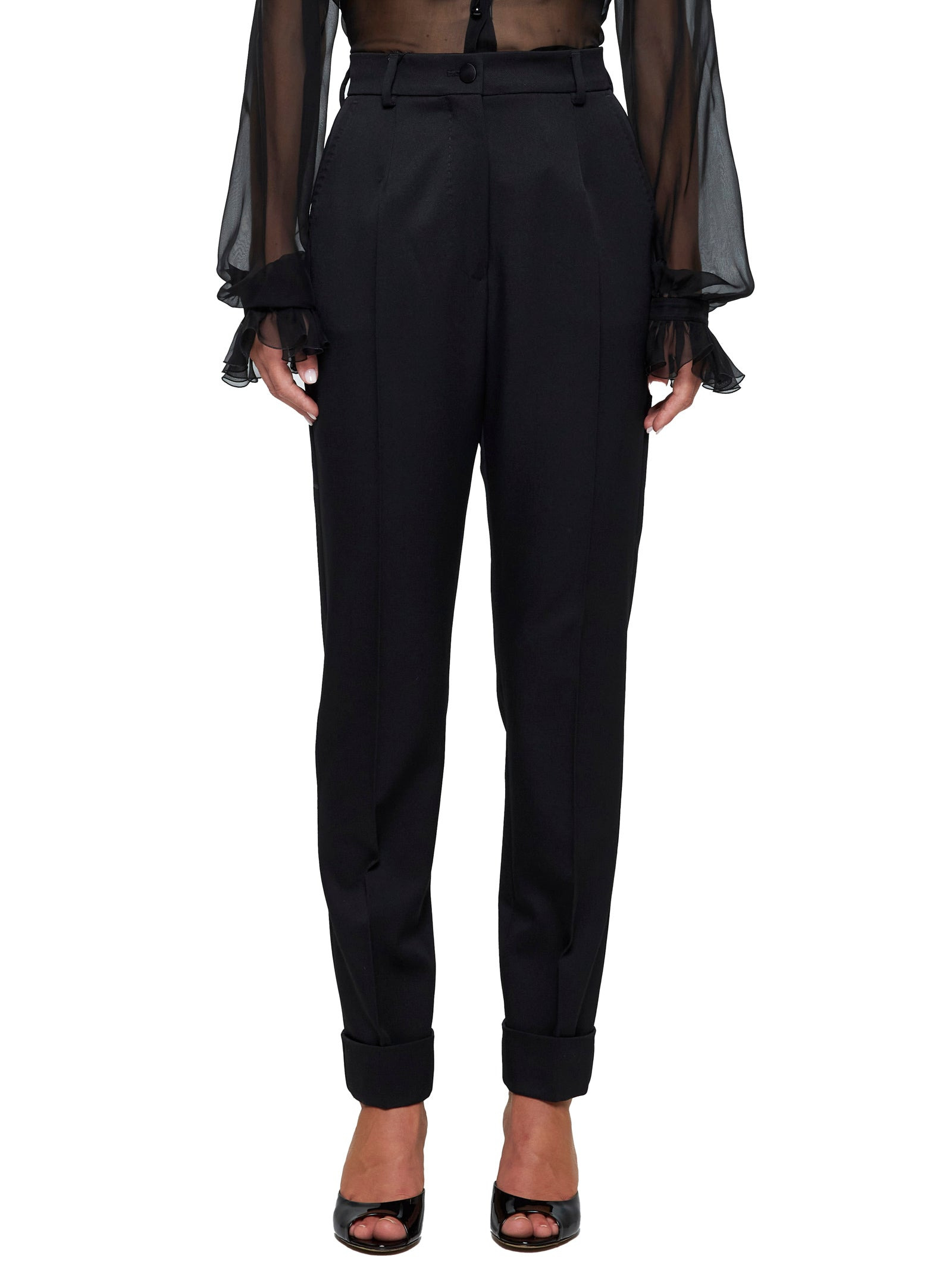 Slim-fit wool trousers - 3
