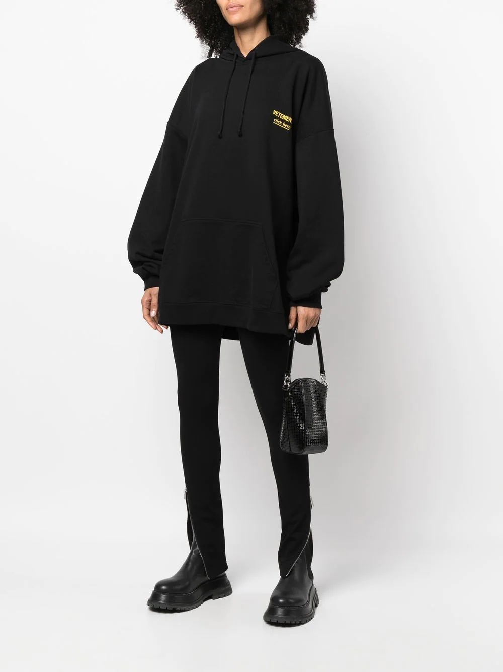embroidered logo hoodie - 2