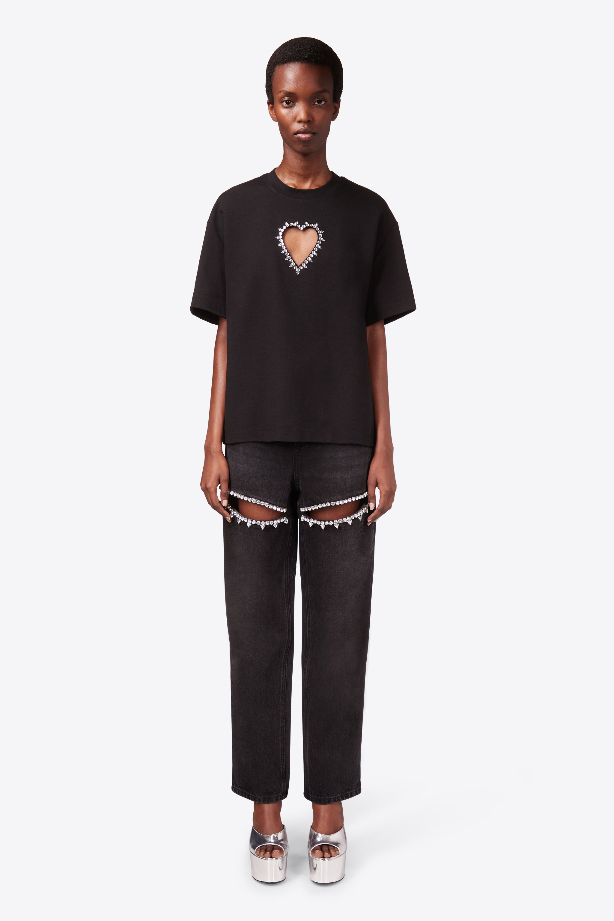 CRYSTAL SLIT JEAN - 3