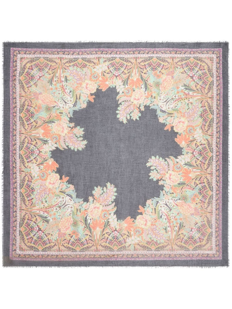paisley-print square scarf 1