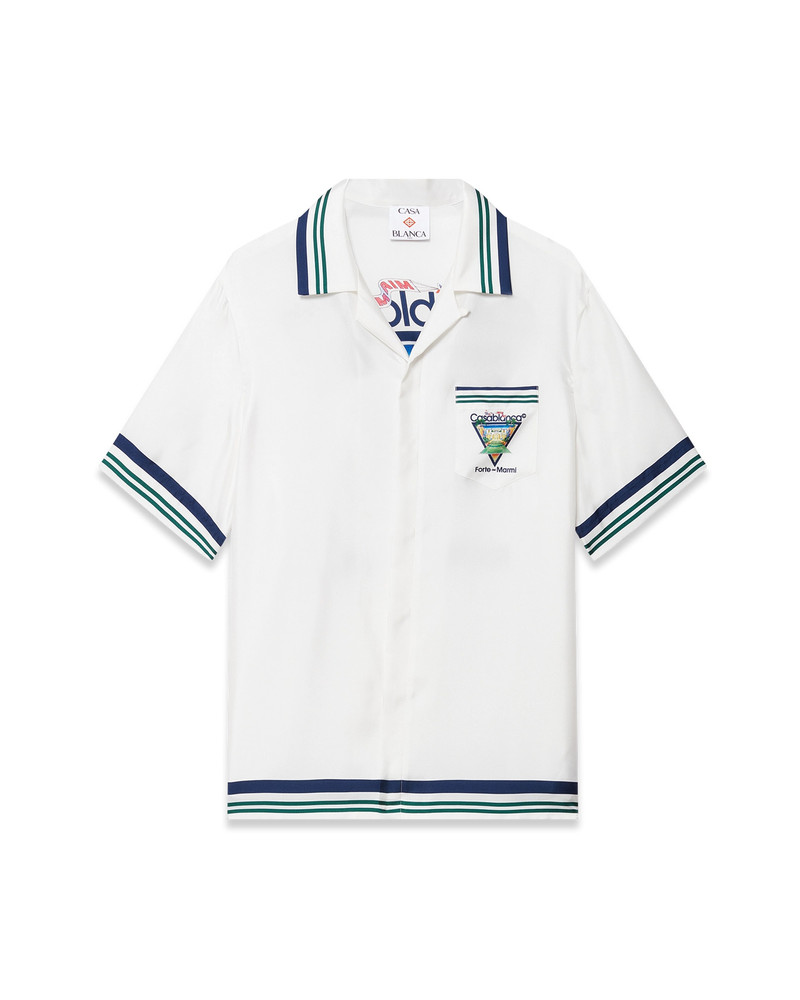 CASABLANCA Miami Open x Forte Dei Marmi Short Sleeve Silk Shirt | Casablanca Paris outlook