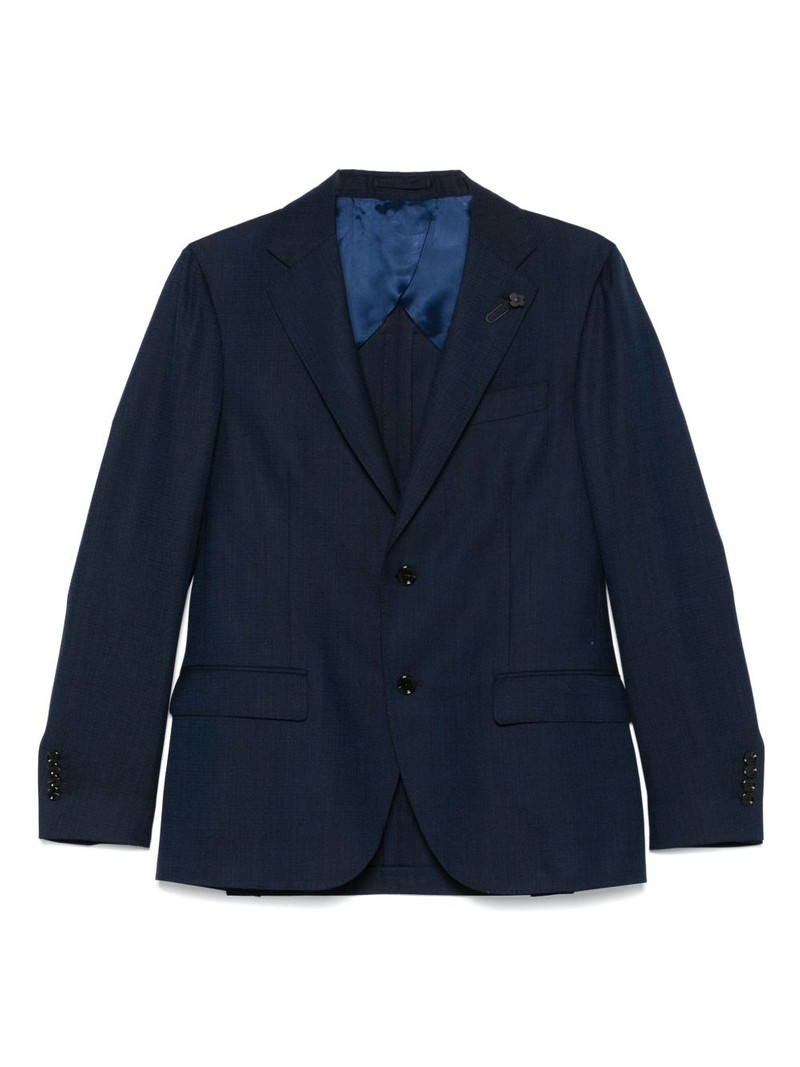 brooch-detail blazer 1