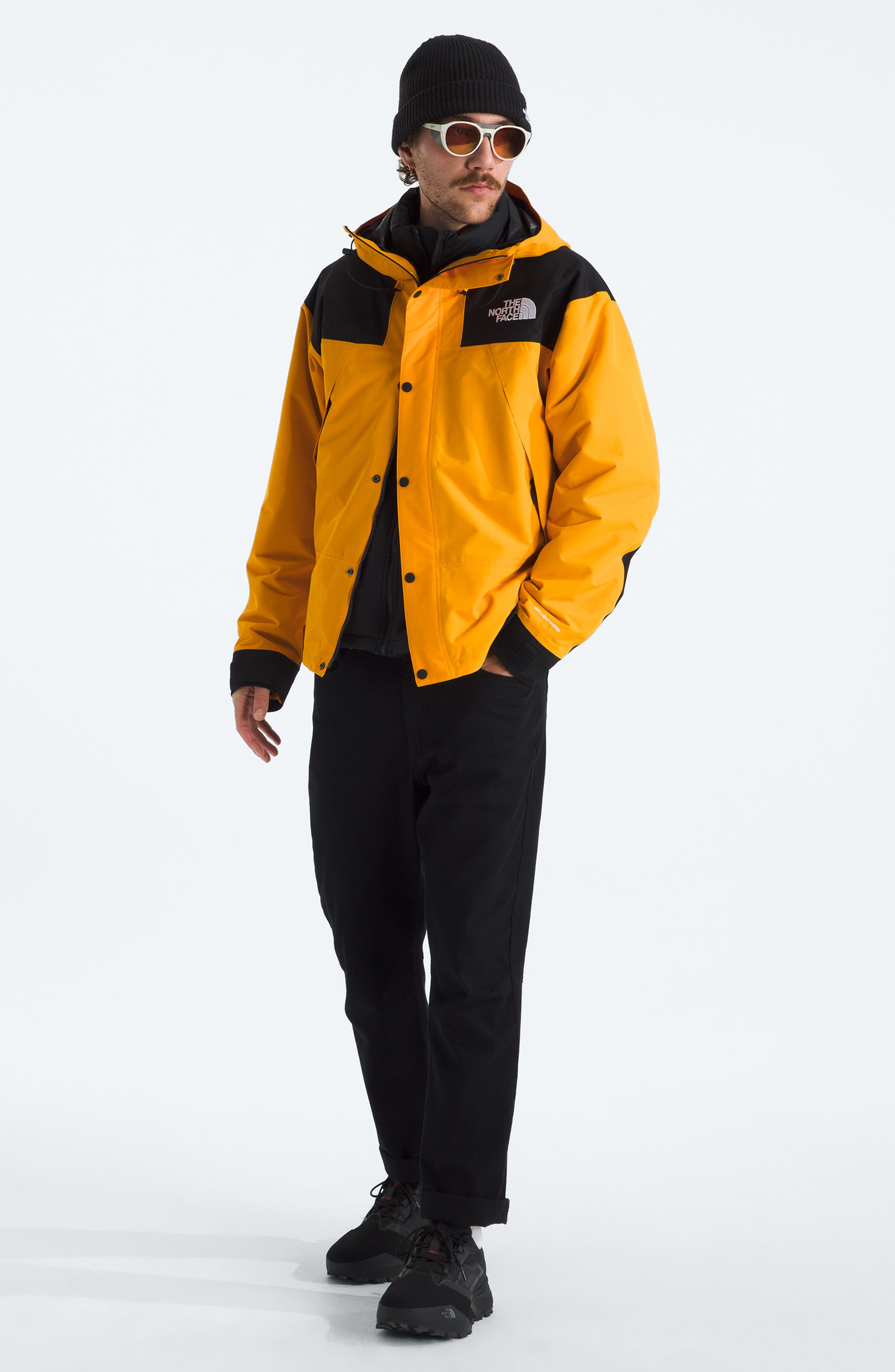 The North Face DryVent™ Mono Mountain Jacket in Summit Gold/Tnf Black at Nordstrom - 9