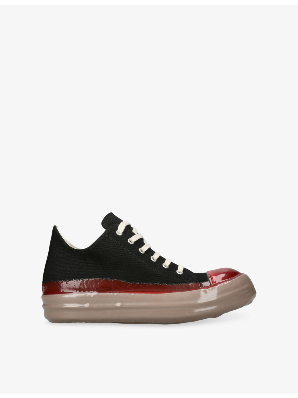 Contrast-Toe Denim Mid-Top Trainers - 1