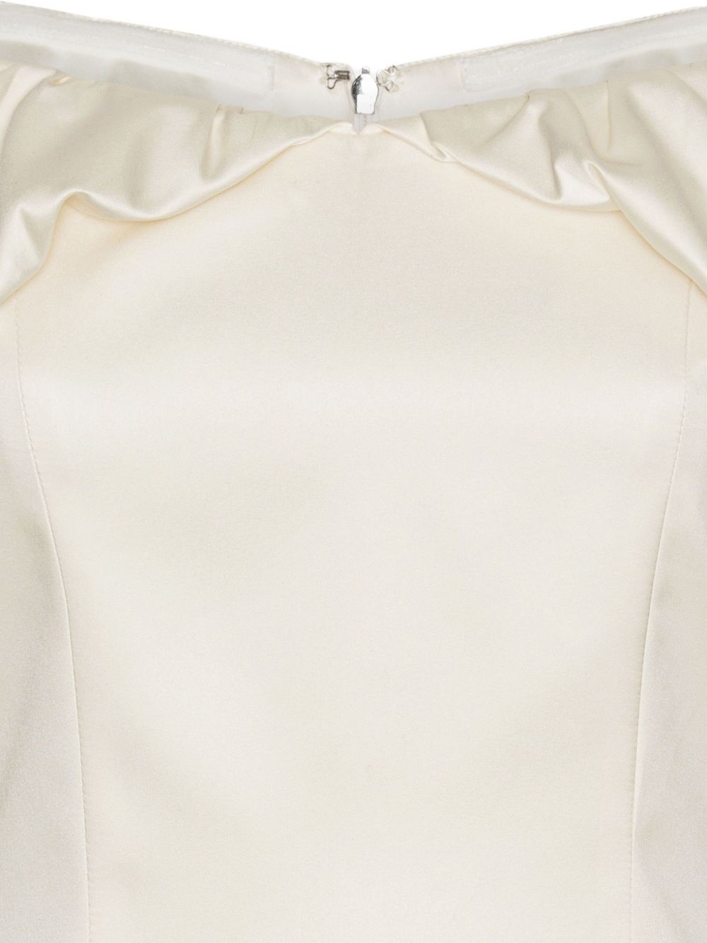 off-shoulder ruched minidress - 6