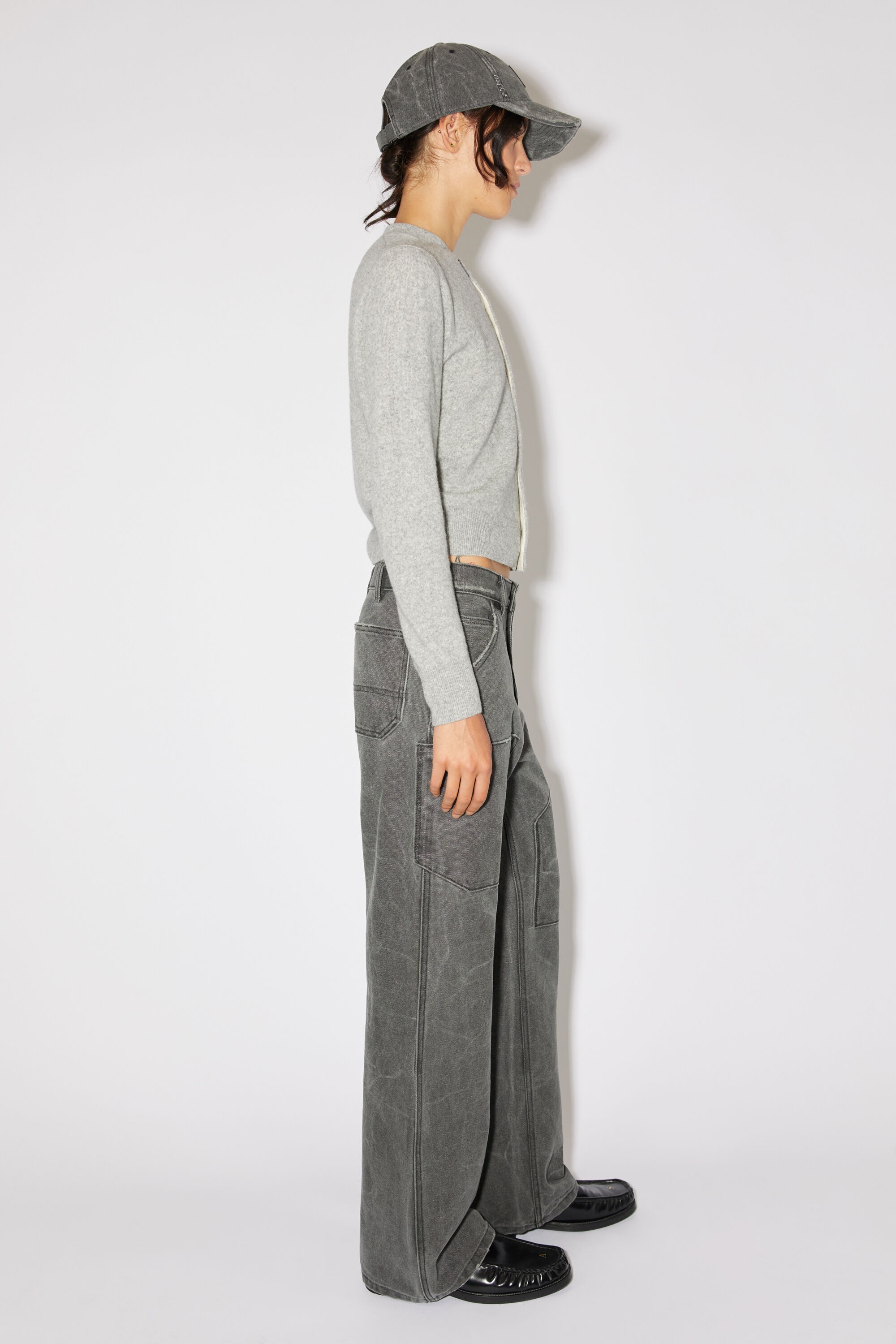 Patch canvas trousers - Carbon grey - 4