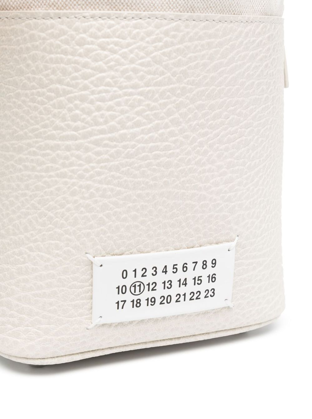 Maison Margiela Women White '5A Bucket' With Chain Adjustable Shoulder Strap In Leather Woman - 4