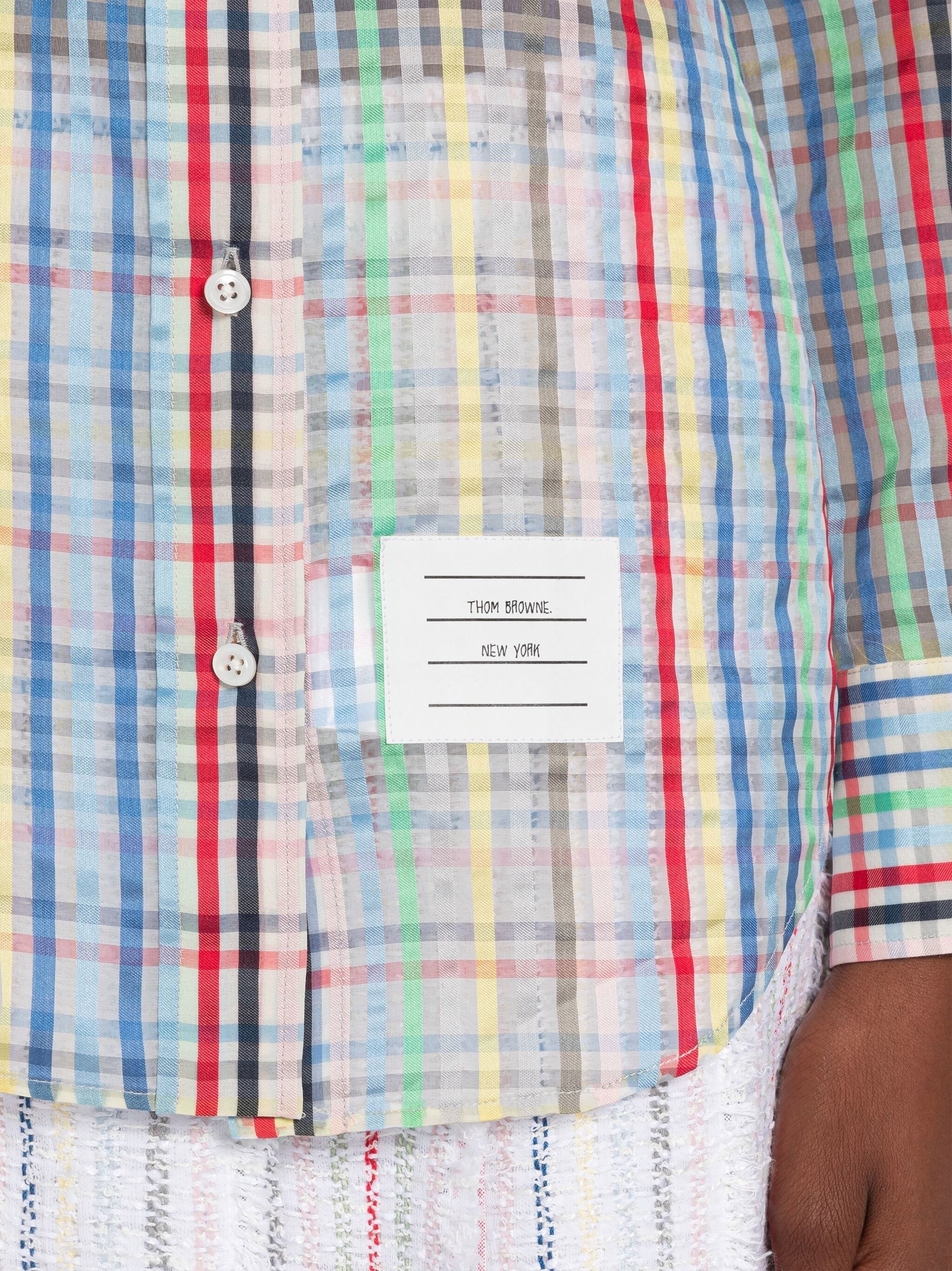 Gingham Silk Organza Classic Shirt - 6