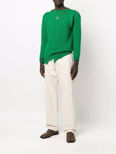 Maison Margiela distressed-effect wool jumper outlook