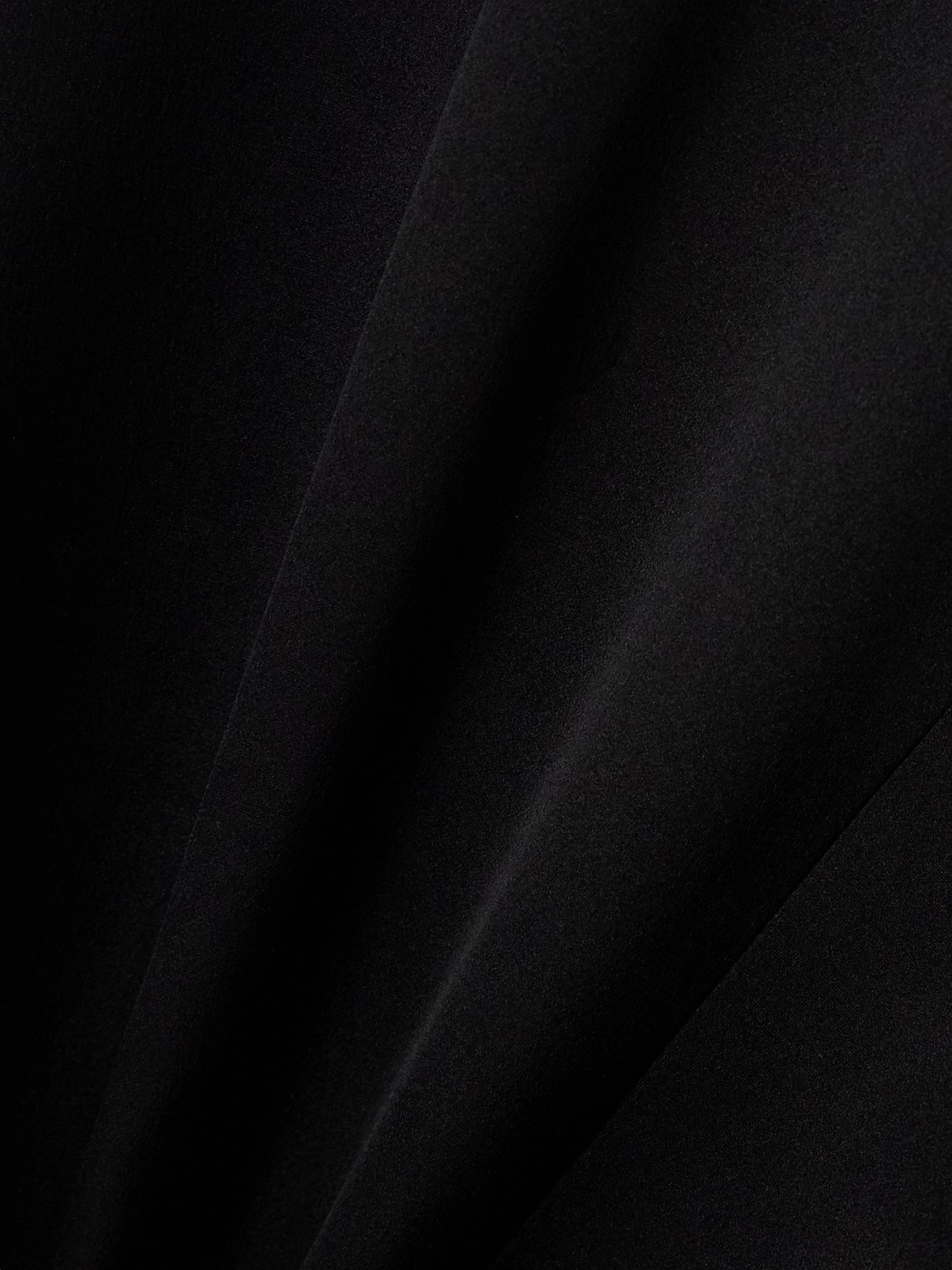 Martha silk-satin wrap blouse Black - 5