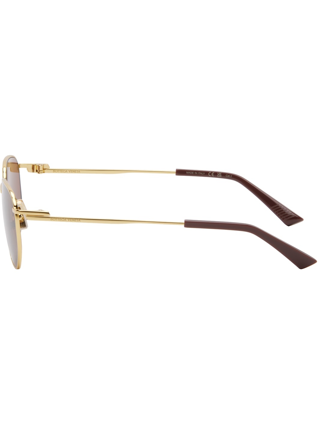 Gold Split Metal Sunglasses - 3