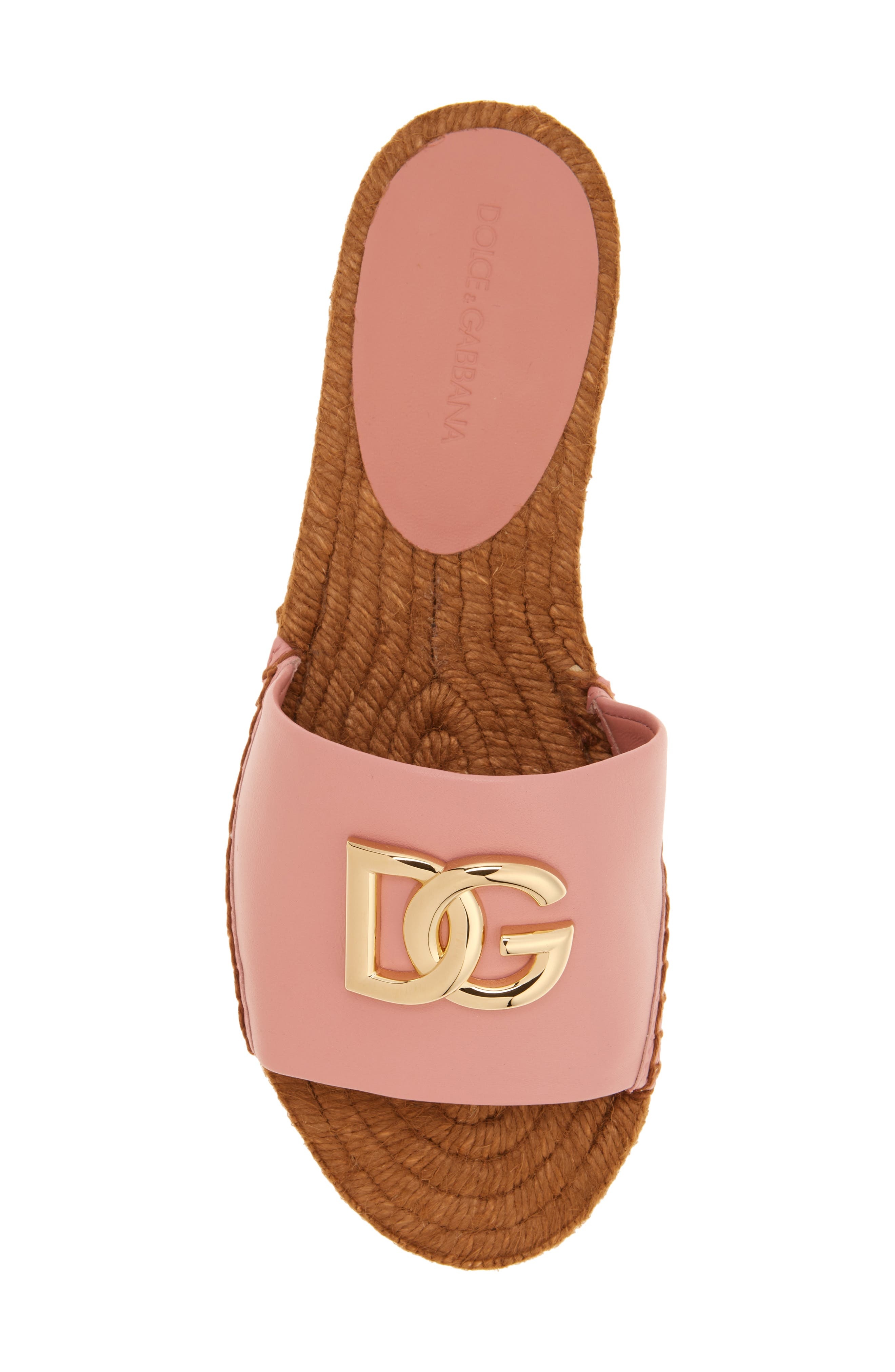 Dolce&Gabbana DG Logo Espadrille Flat Sandal in Rosa at Nordstrom - 5