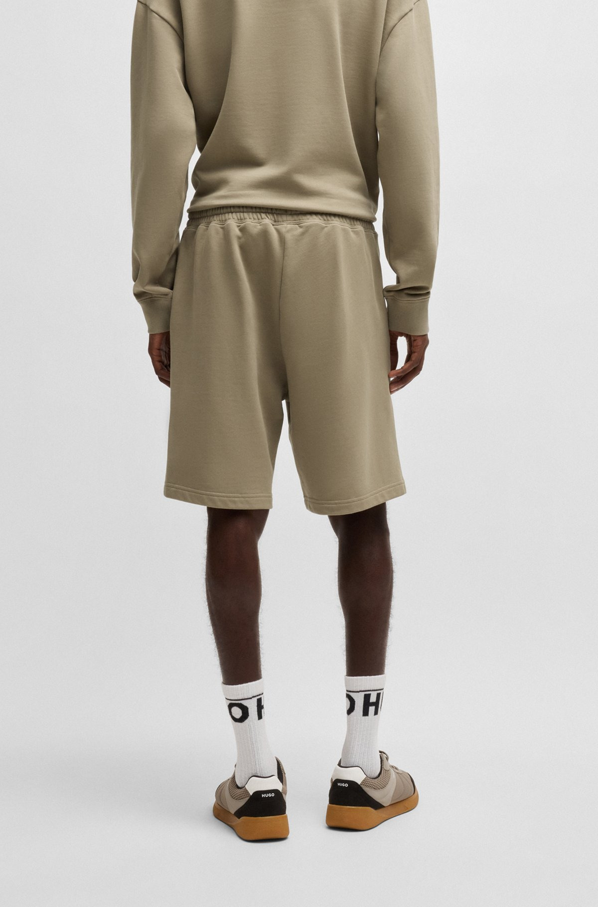 RELAXED-FIT SHORTS IN COTTON TERRY WITH LOGO PRINT - 5