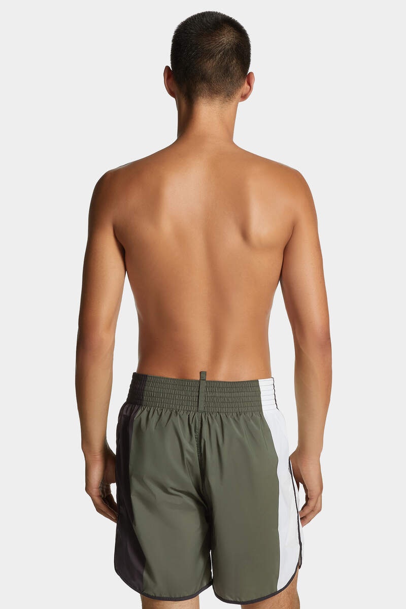DSQUARED2 LOGO COLOUR-BLOCK MIDI SWIM BOXER - 4