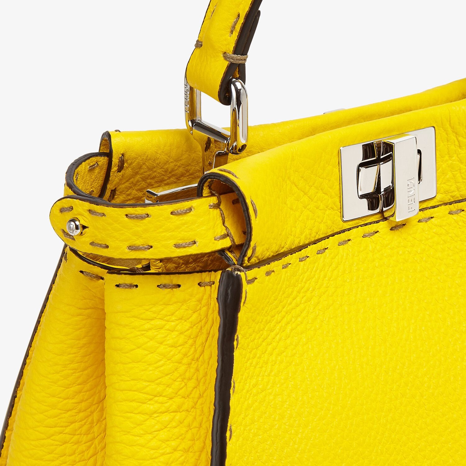 Yellow Cuoio Romano leather bag - 5