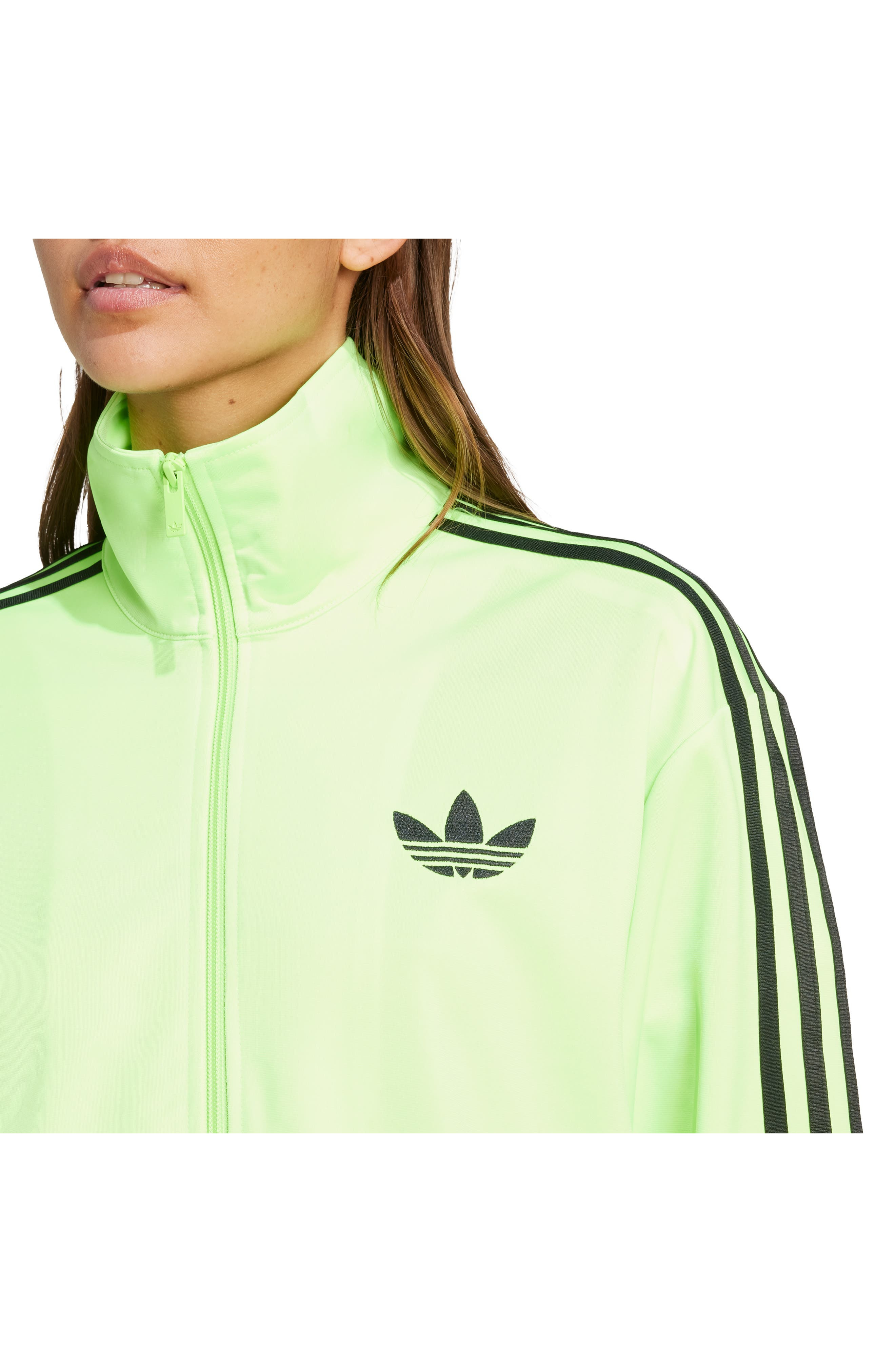 adidas Firebird Recycled Polyester Track Jacket in Green/Black at Nordstrom - 3