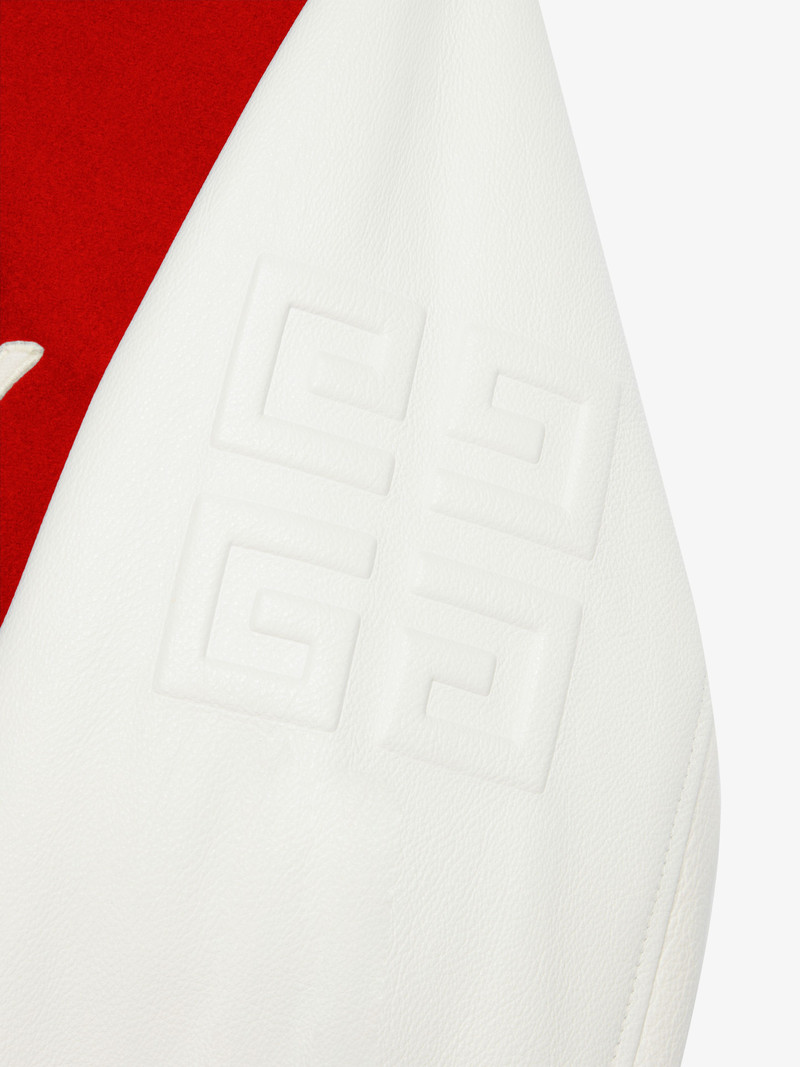 GIVENCHY CROPPED VARSITY JACKET IN WOOL AND LEATHER 3