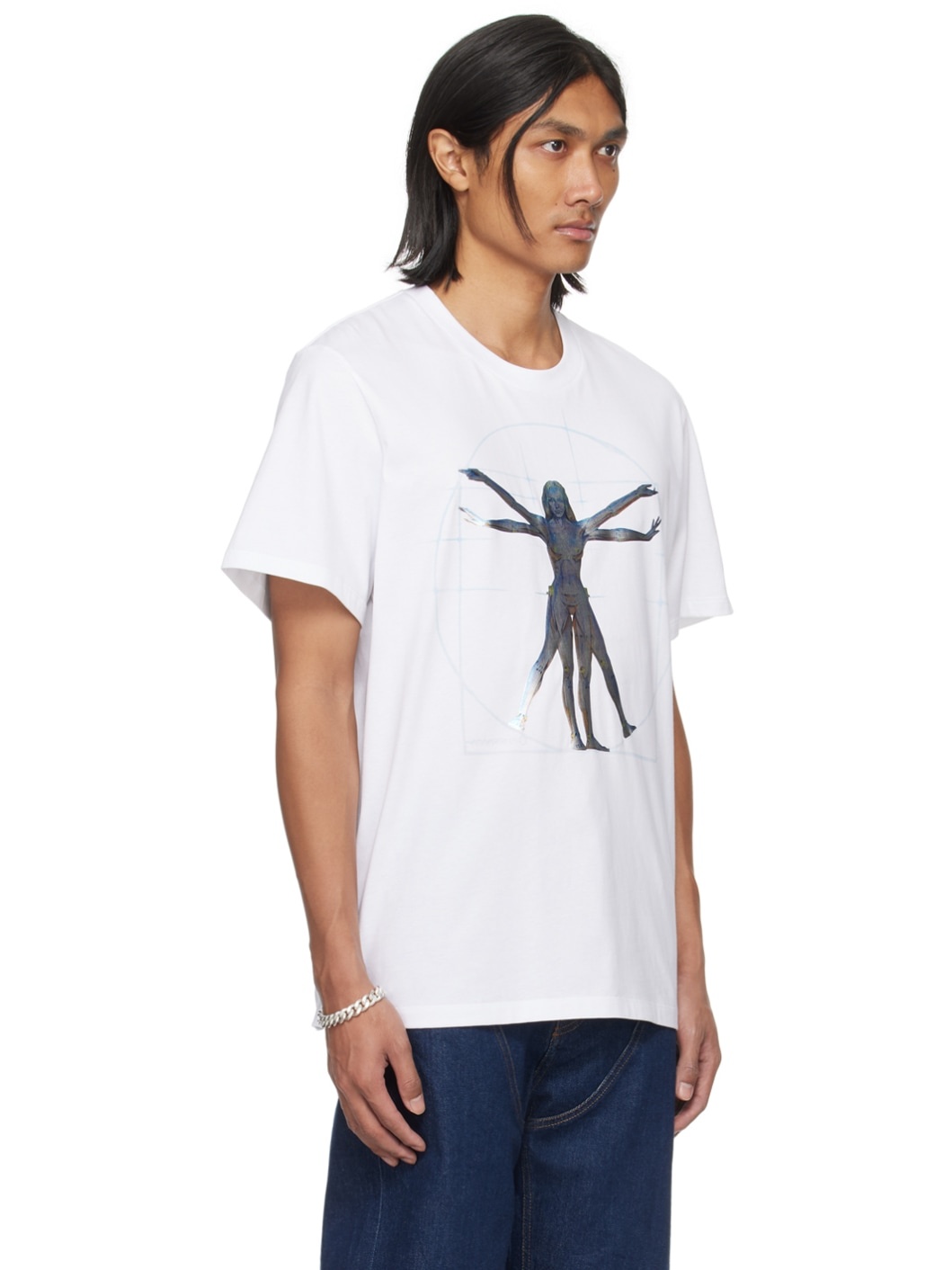 White Vitruvian Woman T-Shirt - 2