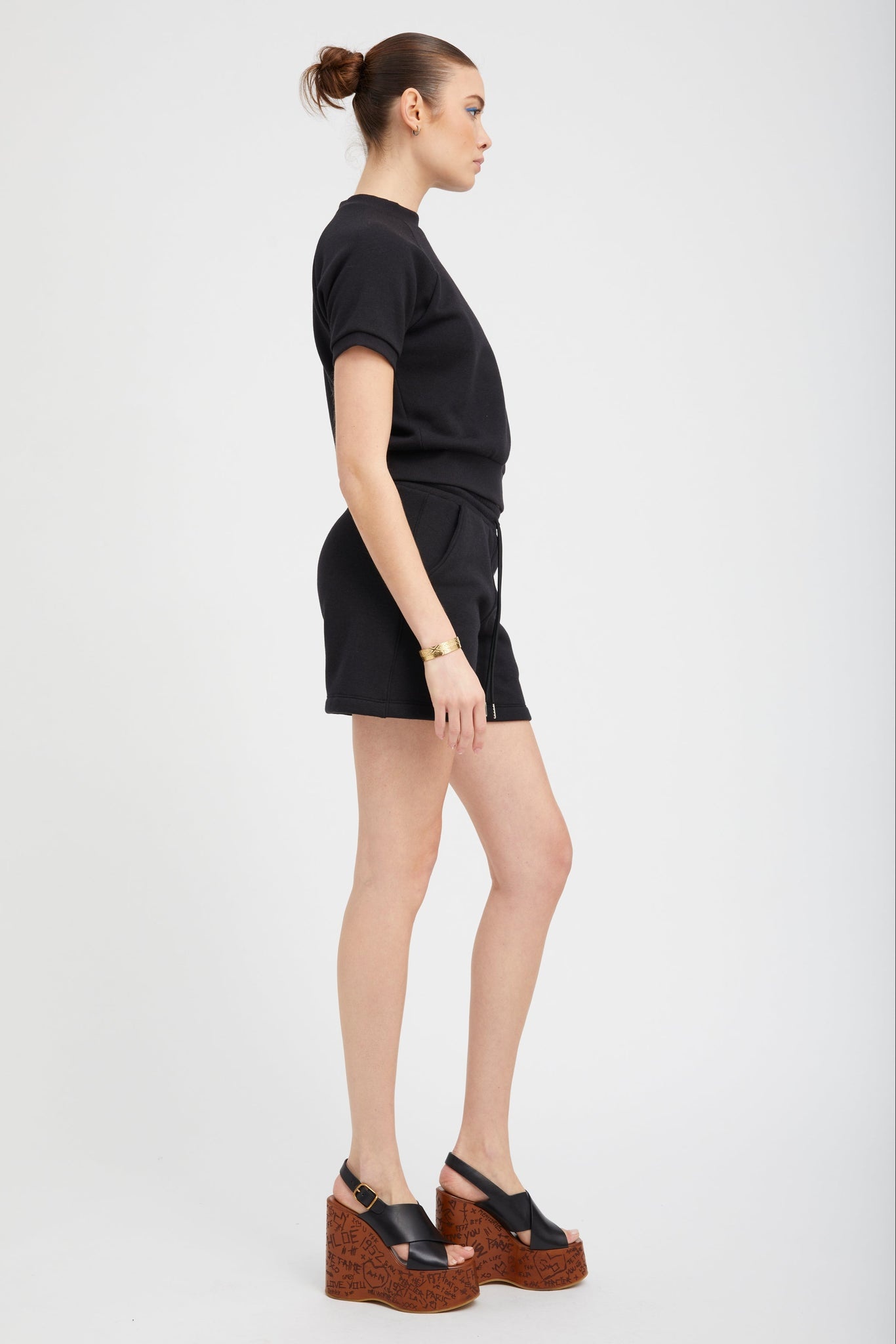 BLACK RAGLAN SWEATSHIRT - 4