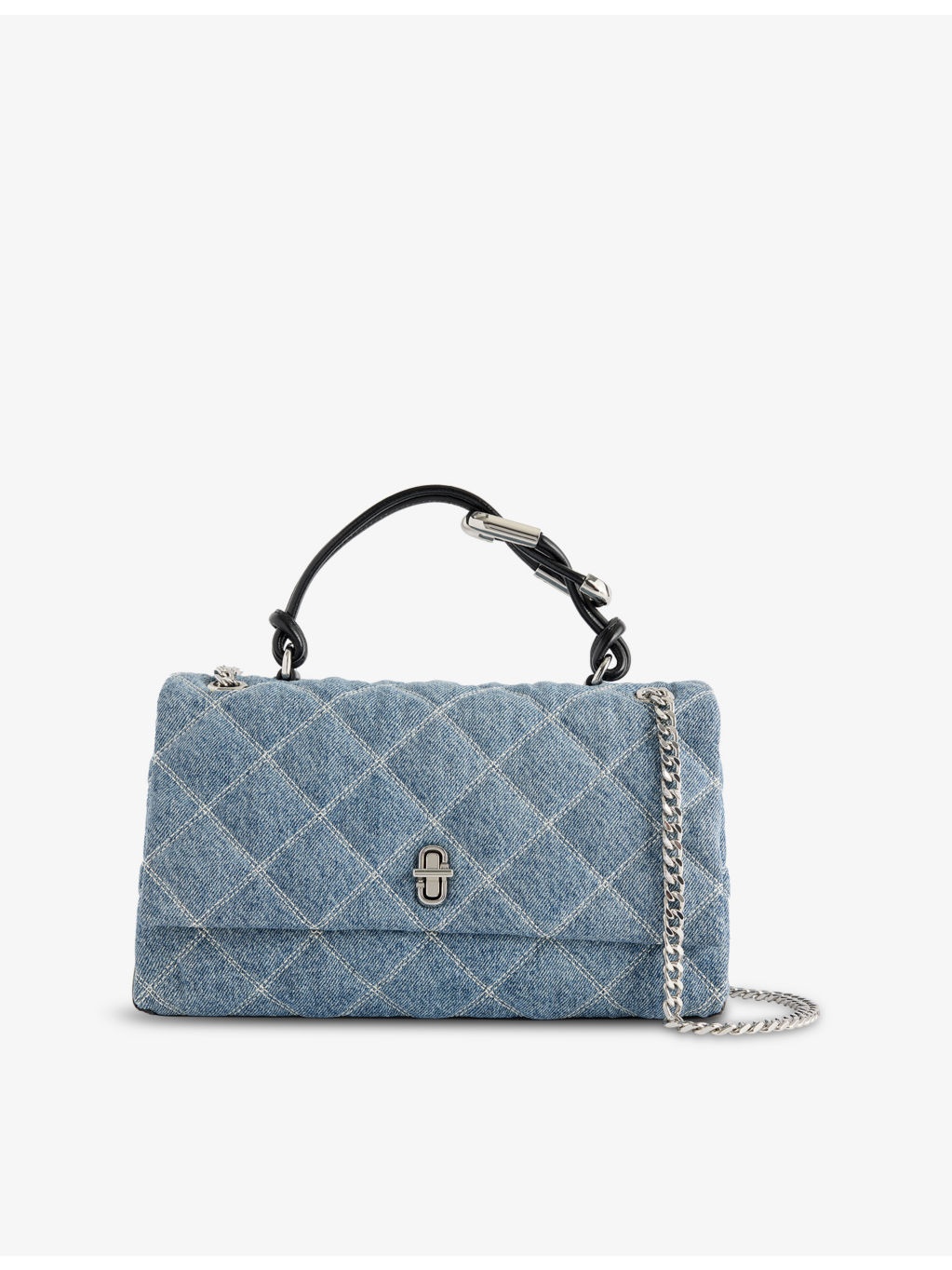 The Quilted Dual Convertible Denim Shoulder Bag - 1
