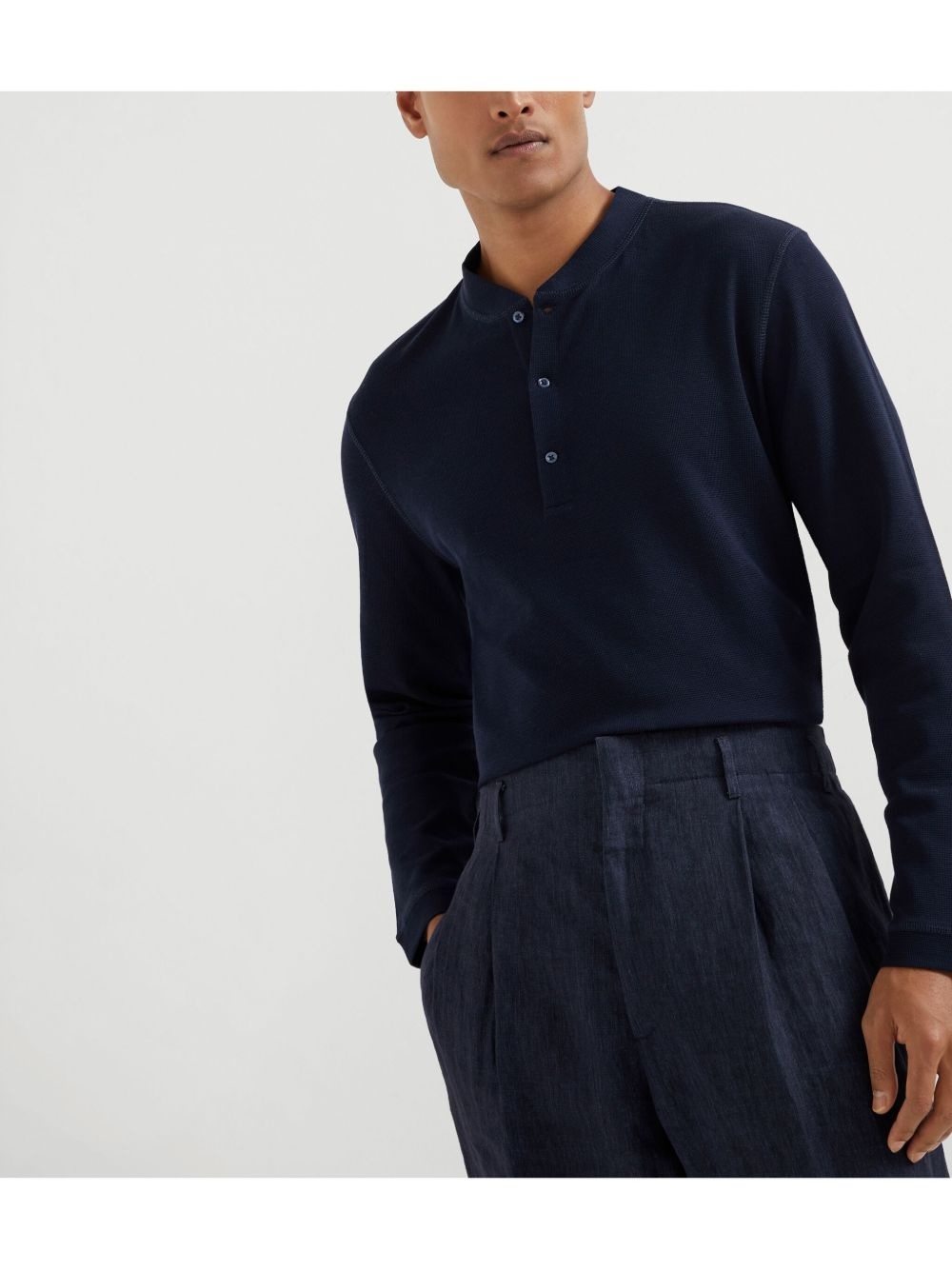 long-sleeve polo shirt - 3