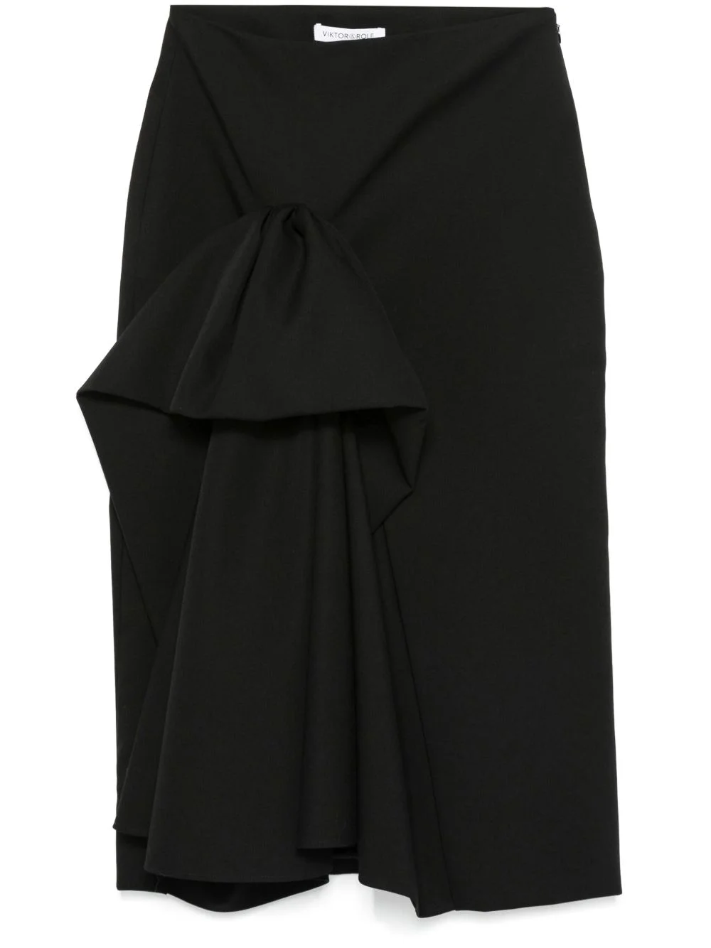 ruffle-detail midi skirt - 1