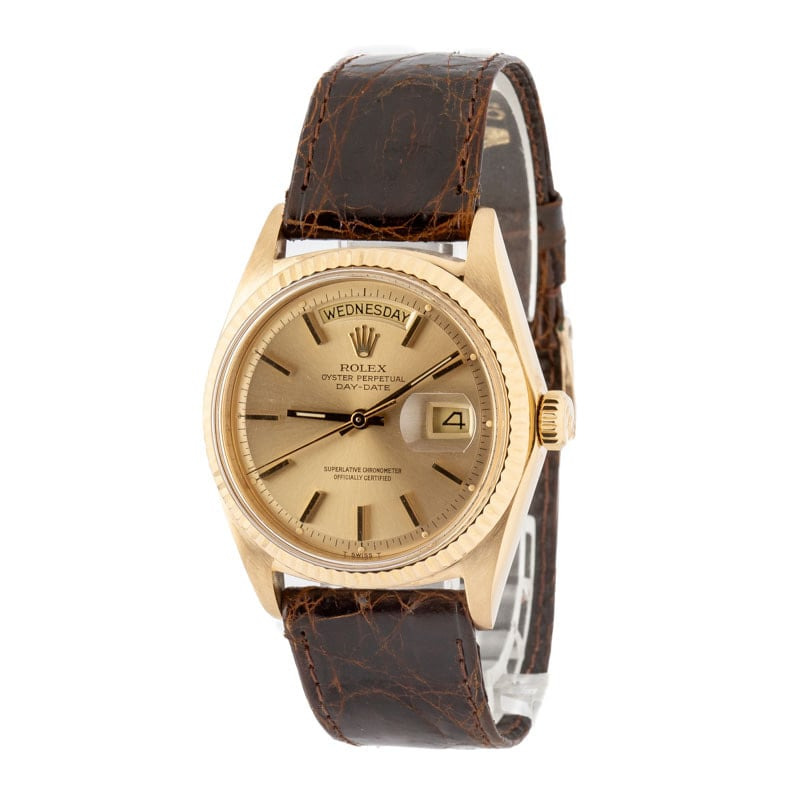 Pre-owned Rolex Day-Date Ref 1803 Champagne Pie Pan Dial - 2