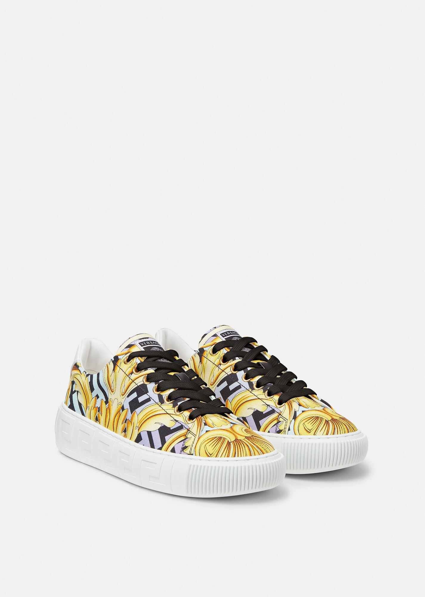 Fendace Gold Baroque Greca Sneakers - 2