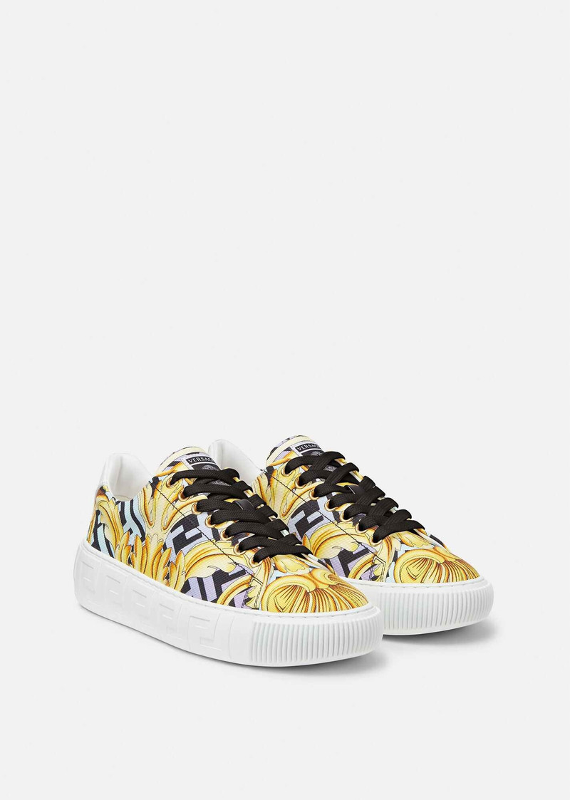 VERSACE Fendace Gold Baroque Greca Sneakers outlook