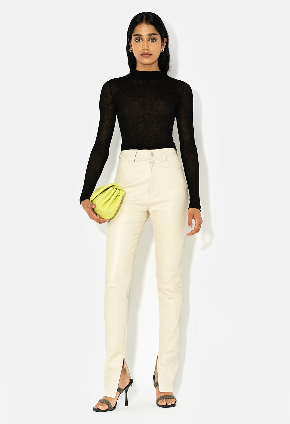 GAUZE RIB LS CROPPED TEE - 3