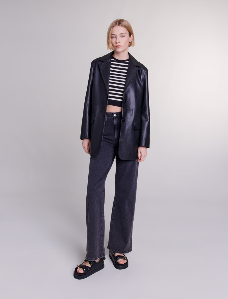 maje Leather jacket outlook