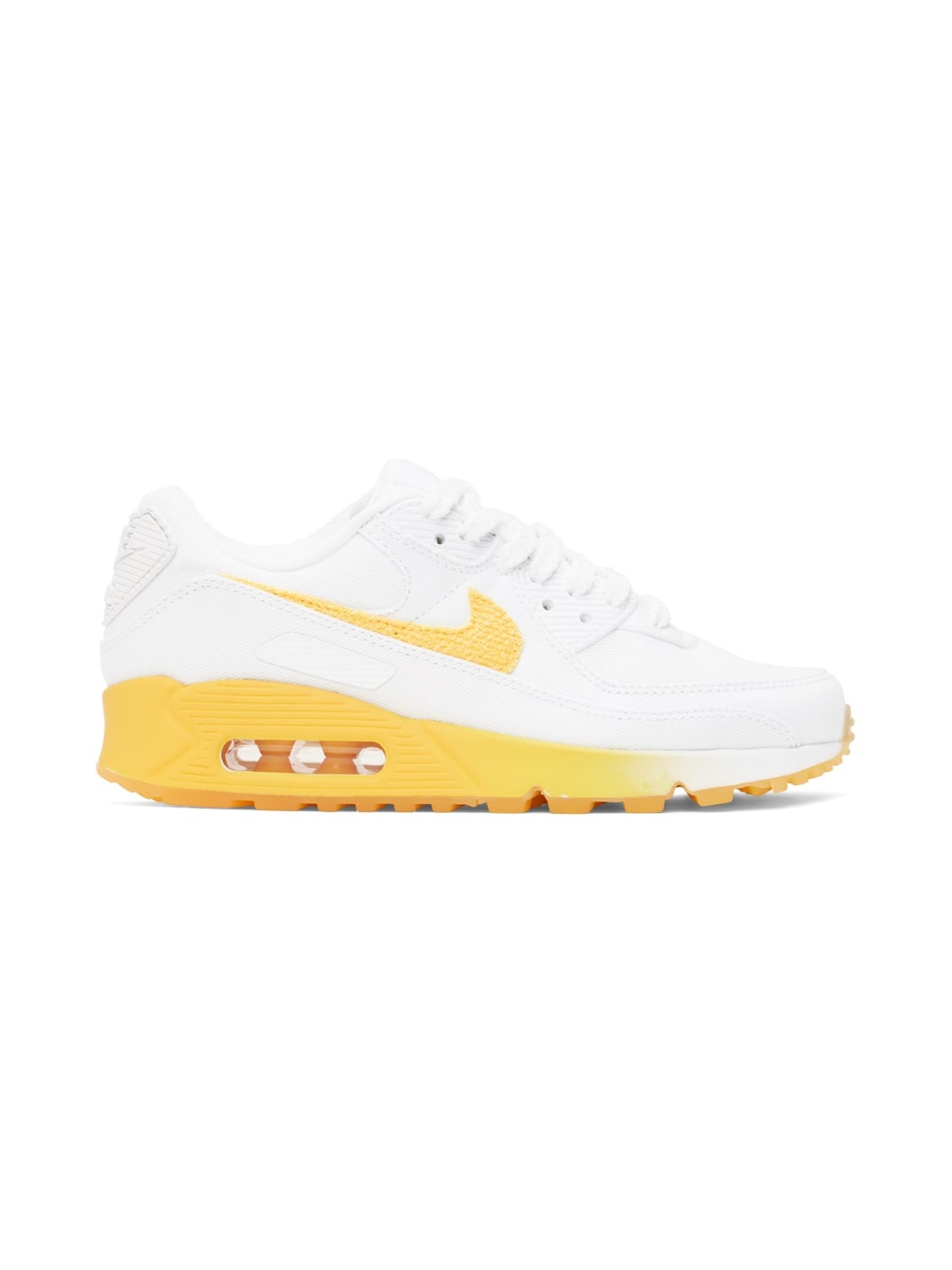 White & Yellow Air Max 90 SE Sneakers - 1