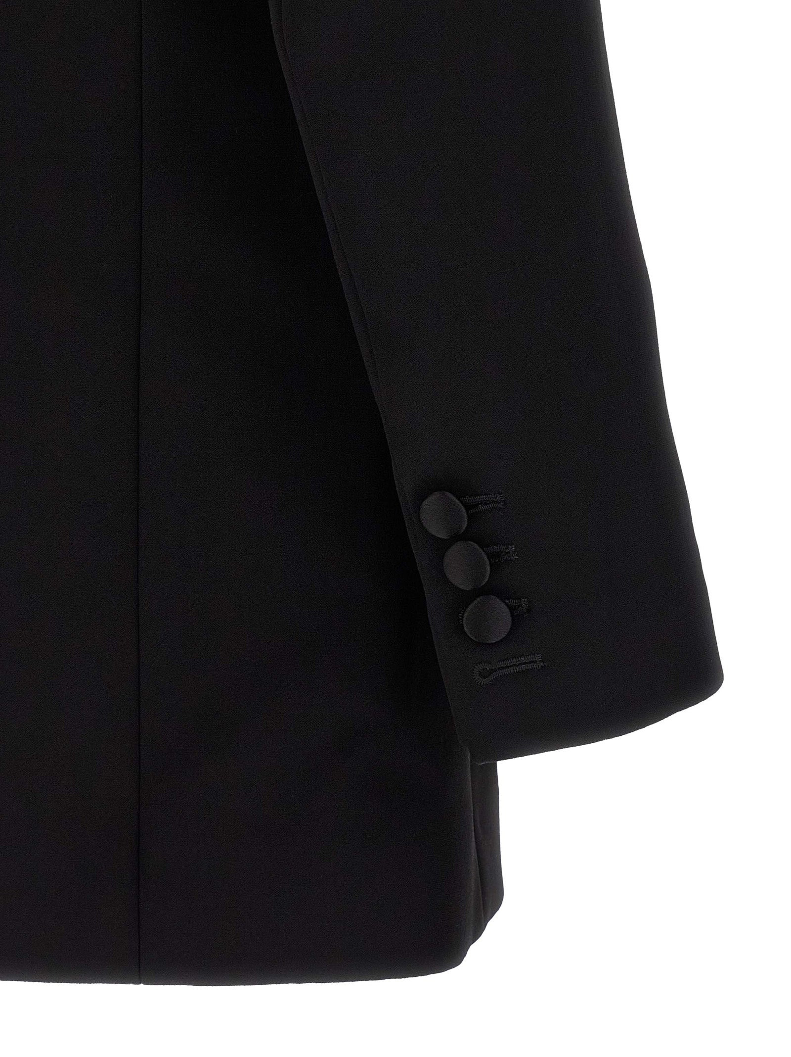 Leaf Embroidery Blazer Black - 4