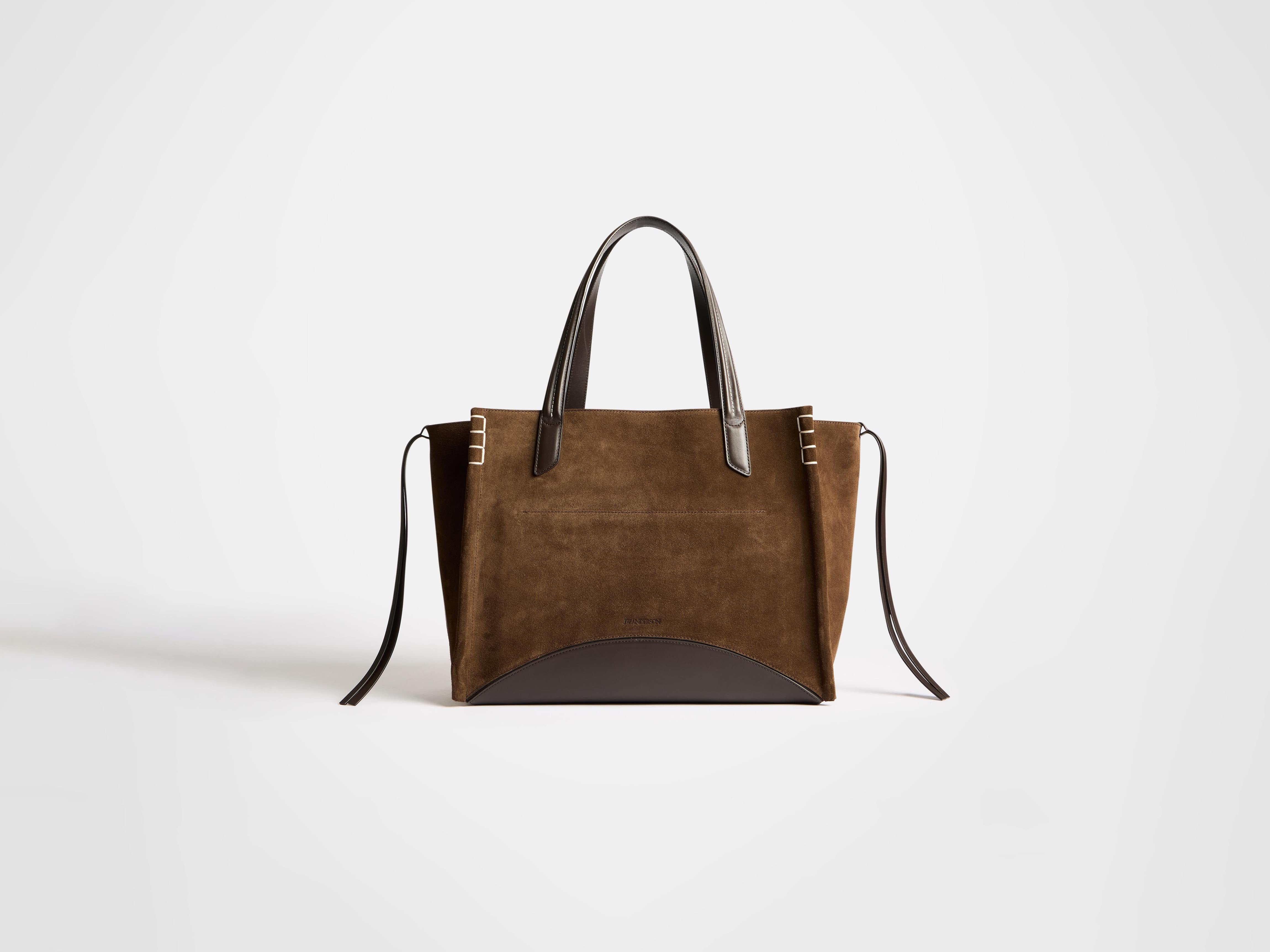 LOAFER CABAS BAG IN BROWN SUEDE - 10