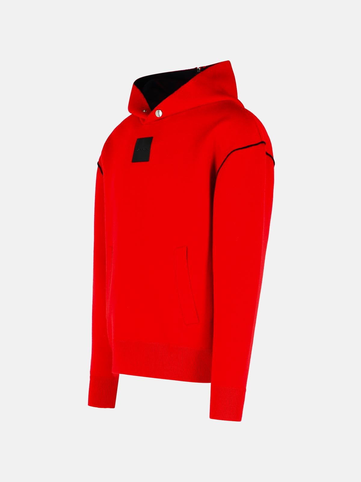 'LOOSE' RED WOOL BLEND SWEATSHIRT - 2
