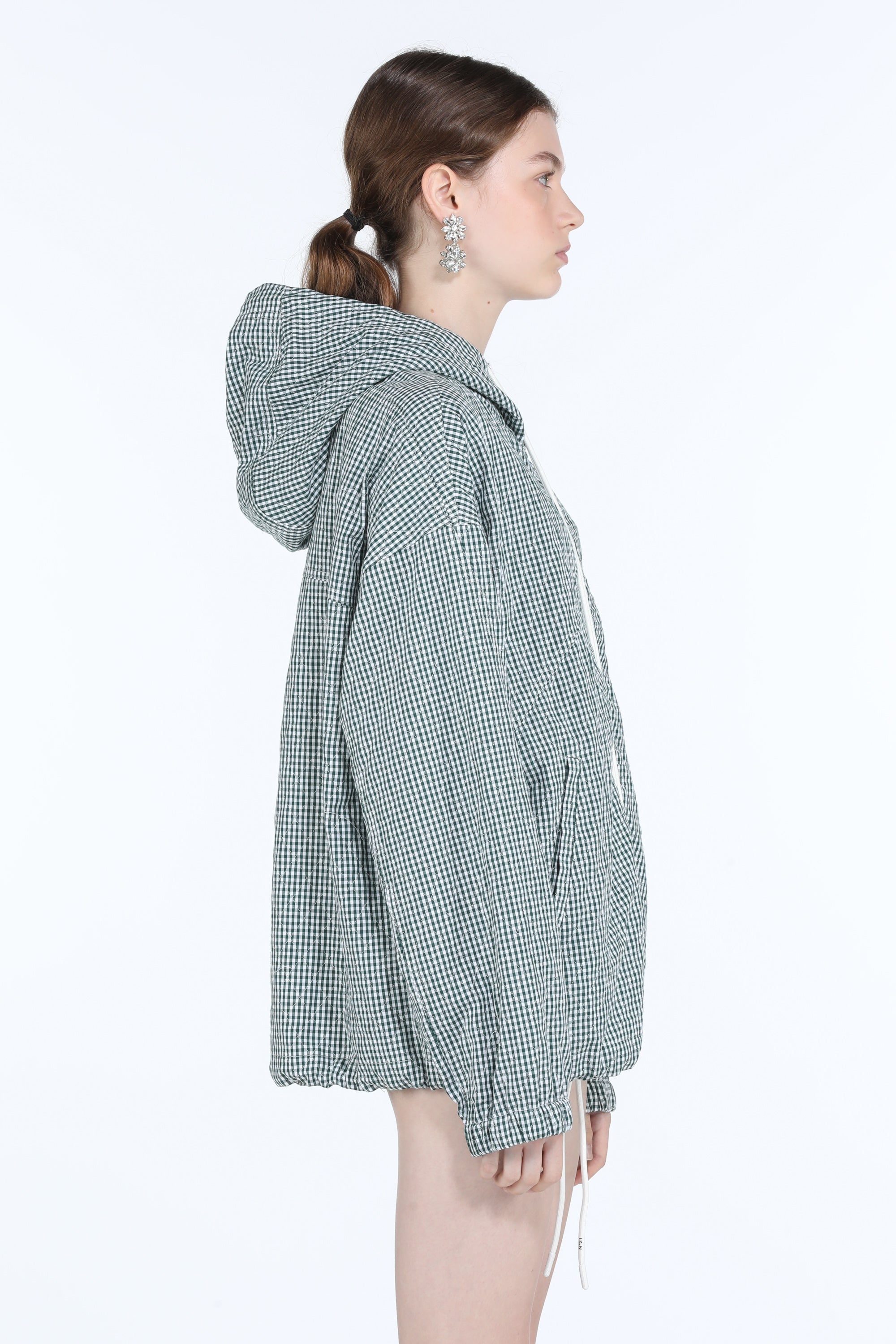 GINGHAM CHECK OVERSIZED JACKET - 3