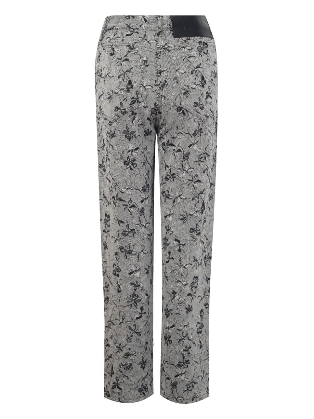 floral-print straight-leg jeans - 5