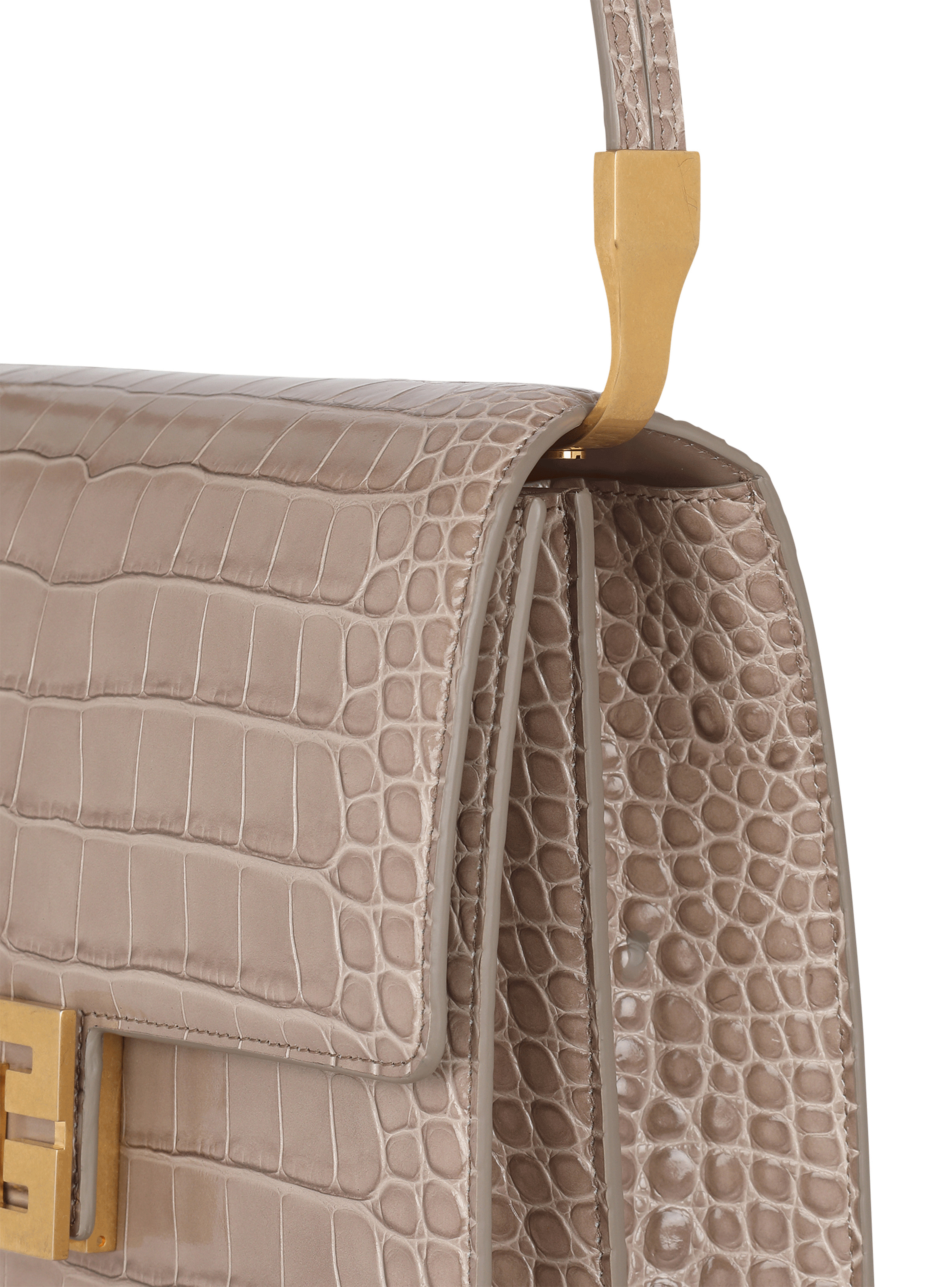 Crocodile-embossed leather Ely bag - 7