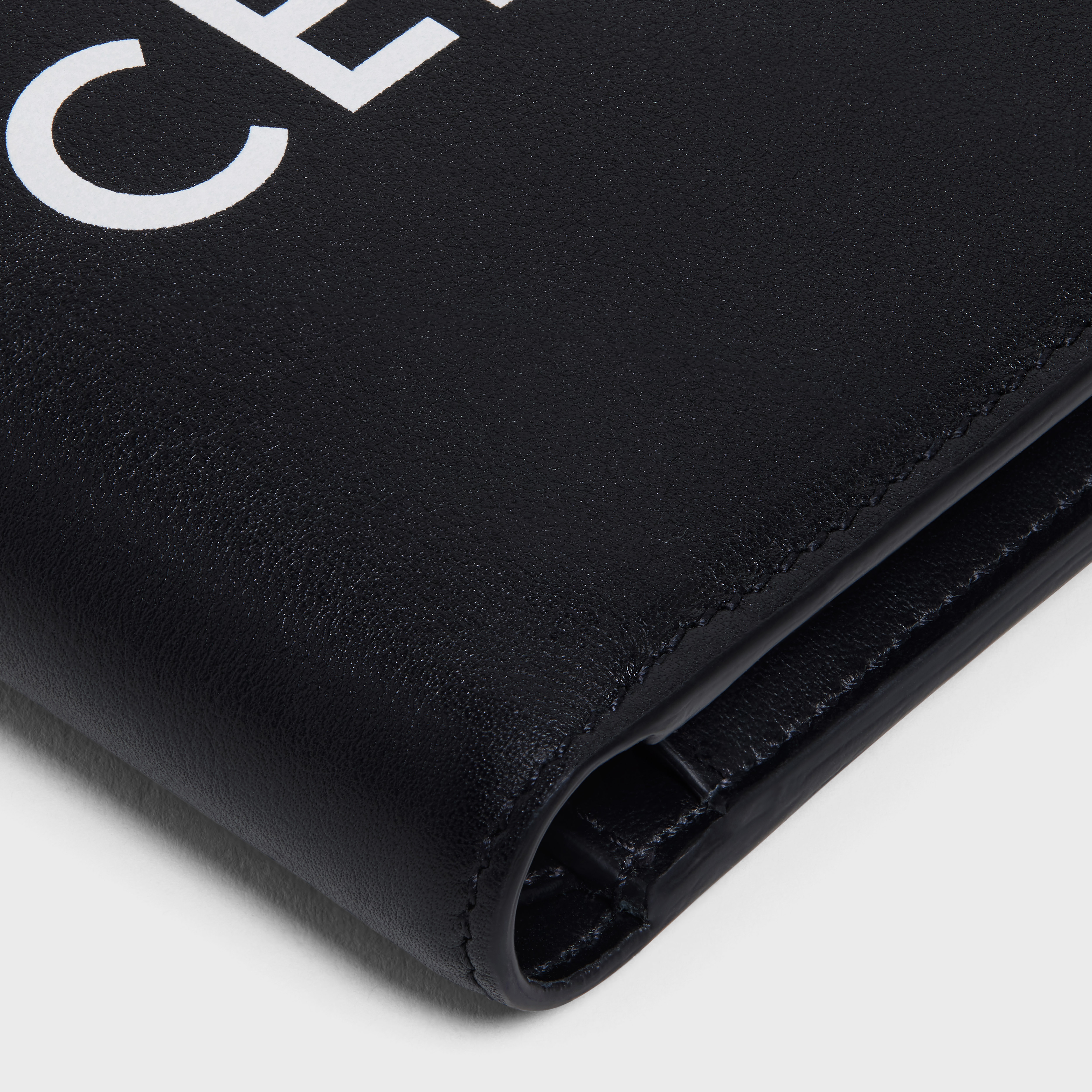 Bi-fold Wallet with Coin in Smooth Calfskin with celine print - 4