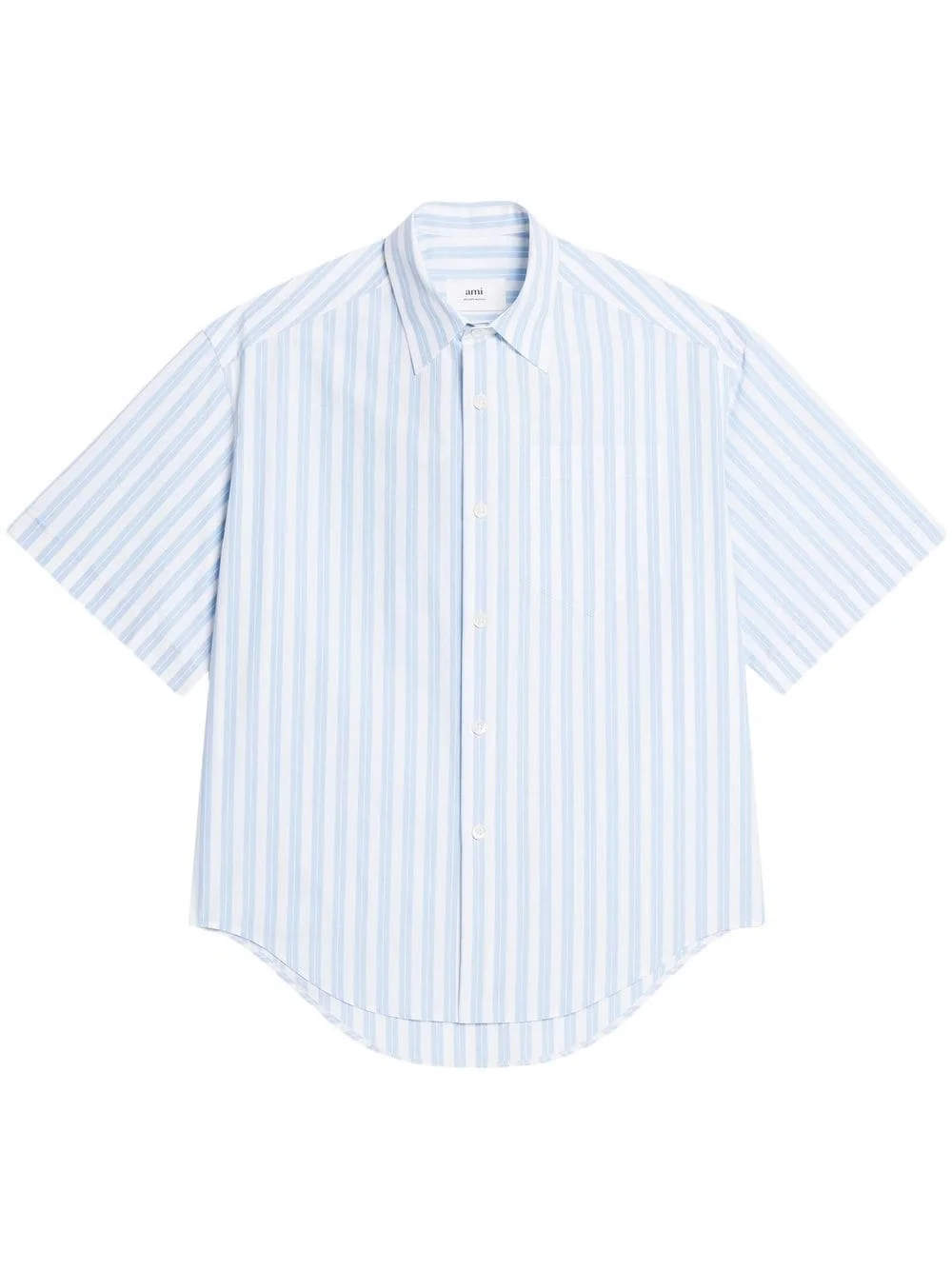 striped short-sleeve shirt - 1