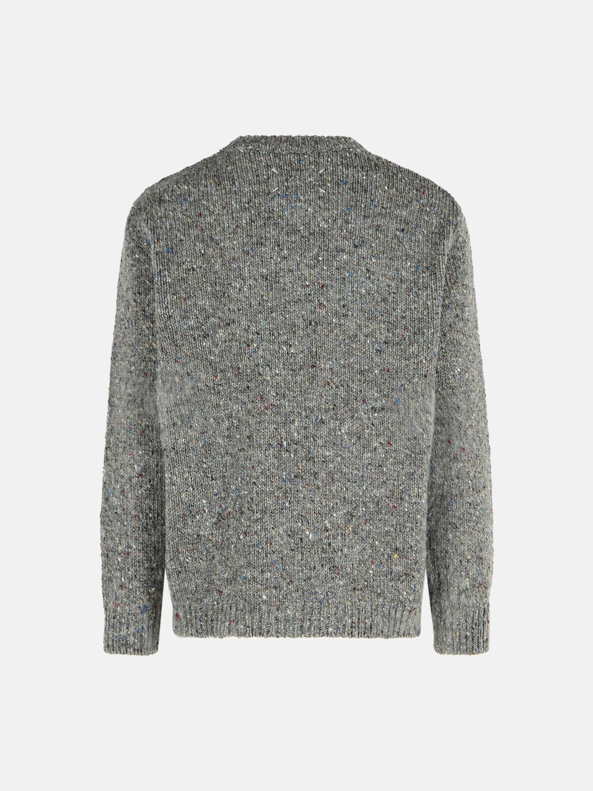 GREY VIRGIN WOOL SWEATER - 3
