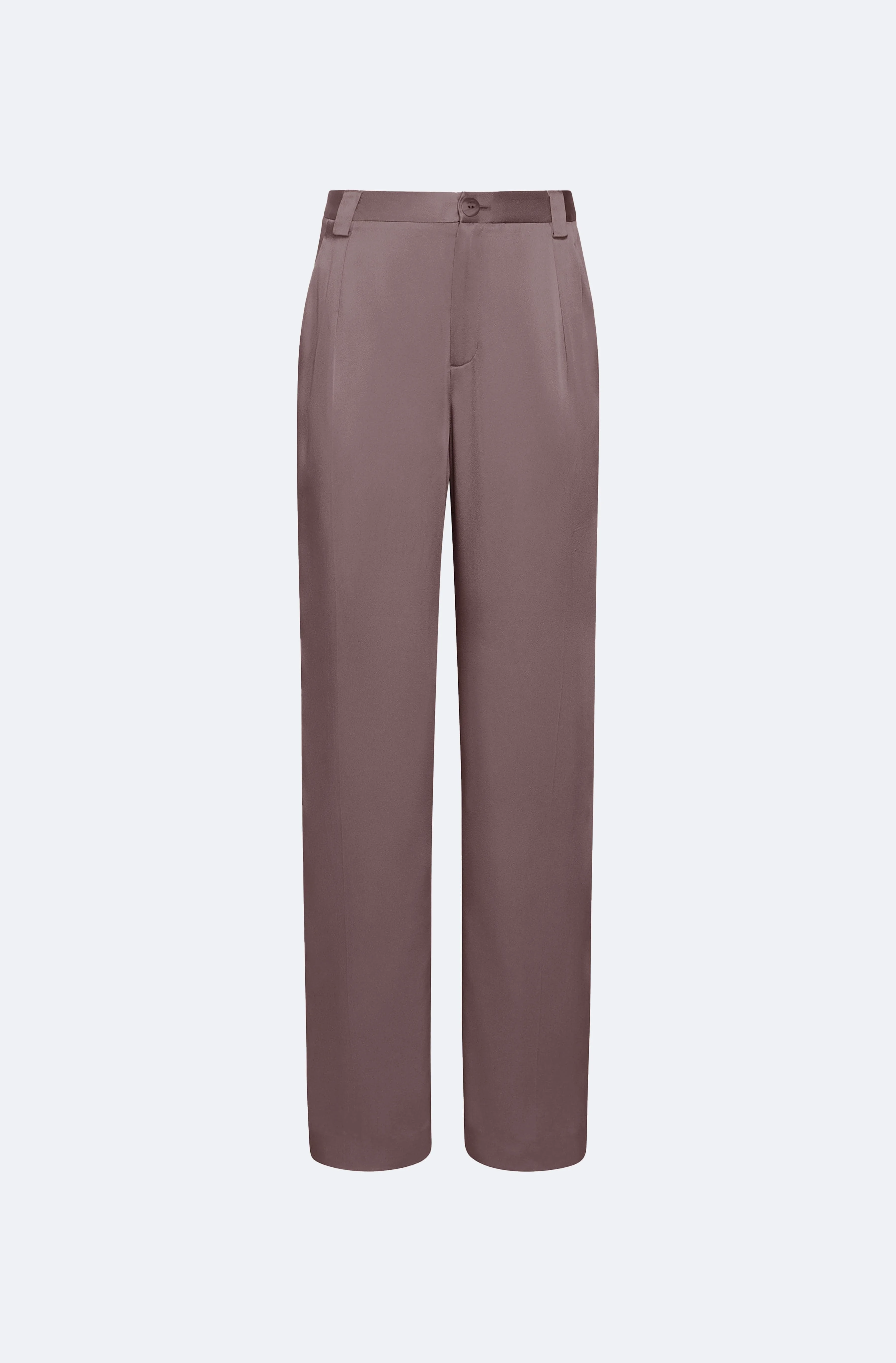 Satin Relaxed Pleated Pant - 1